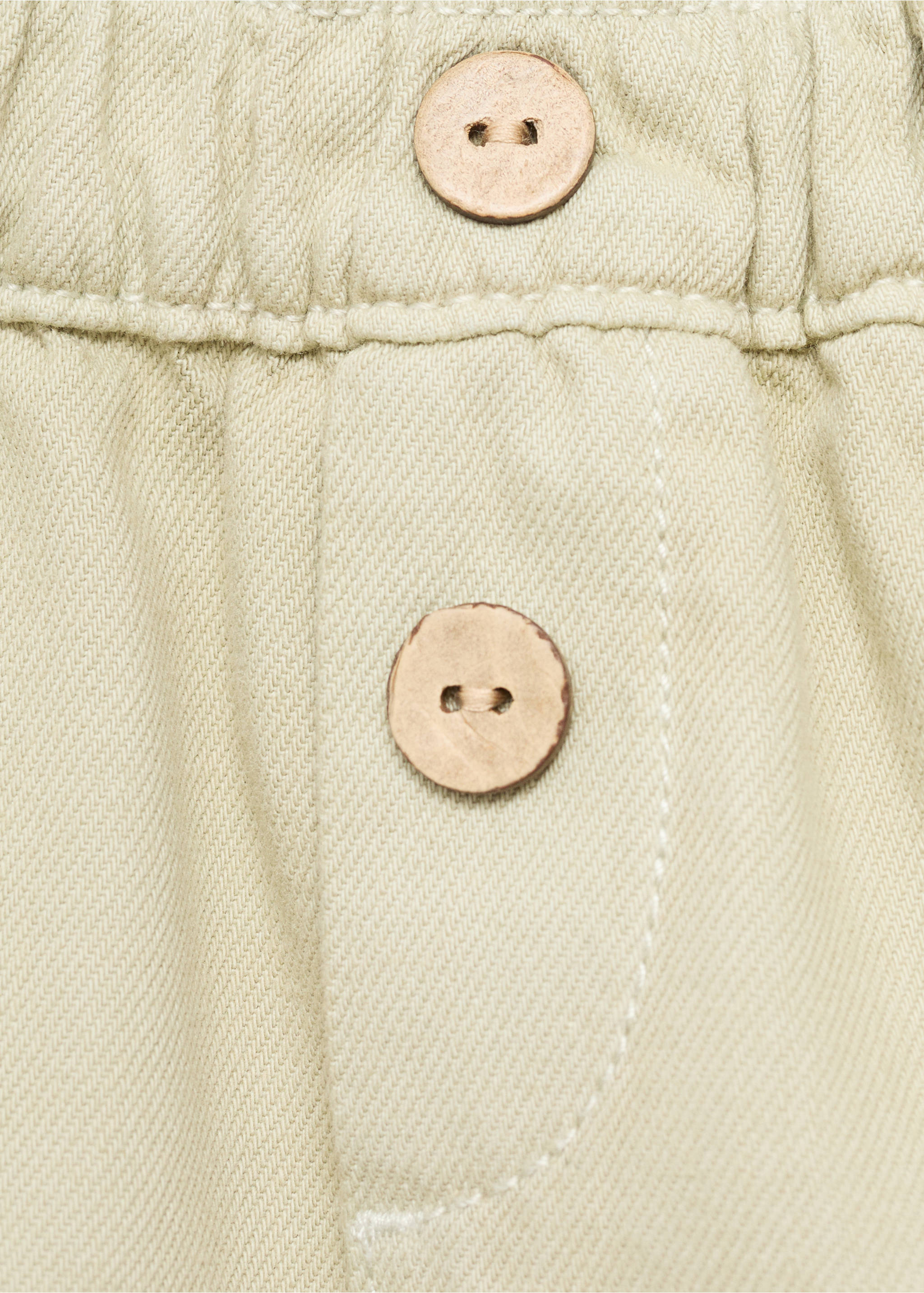 Denim-effect cotton shorts - Details of the article 8, Pastel Green. Ref: 17071246-00.