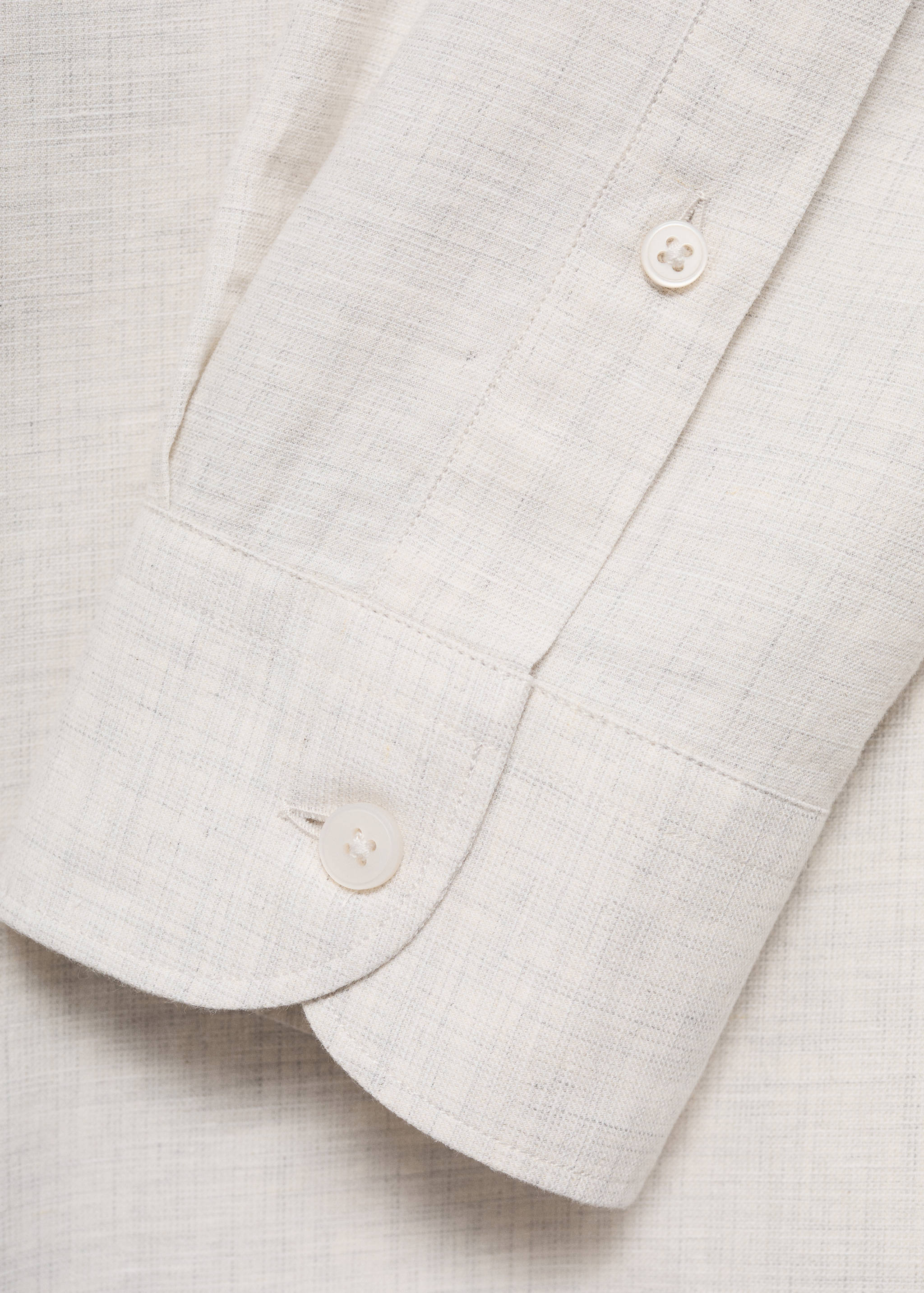 Cotton linen-blend shirt - Details of the article 0