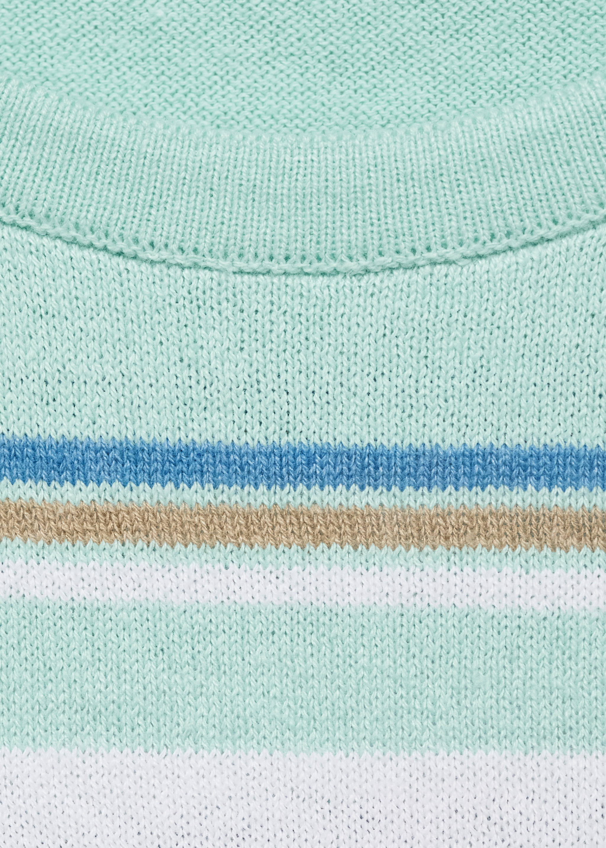 Kurzarm-Pullover mit kombiniertem Streifendesign - Detail des Artikels 8