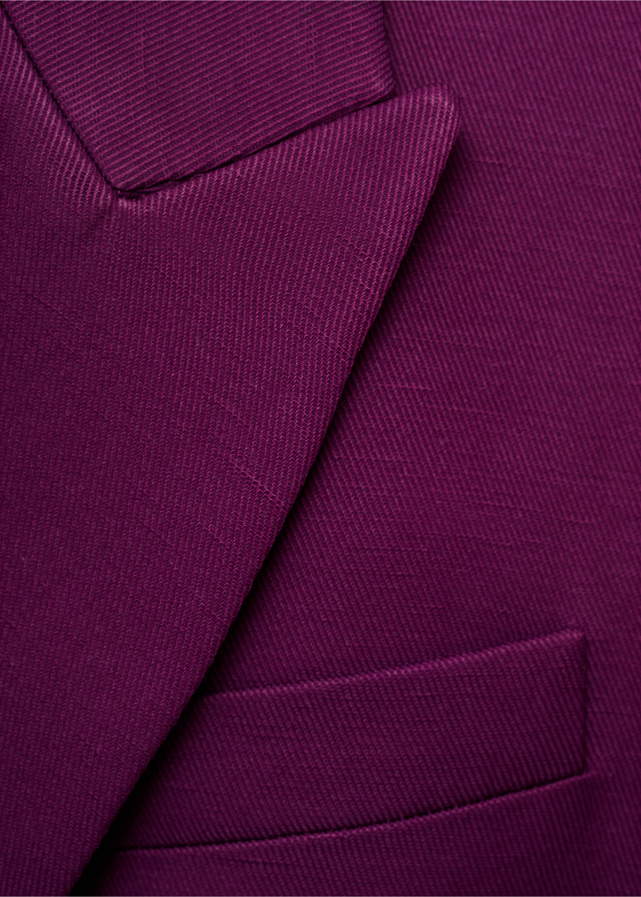 Double-breasted colbert van een linnenblind - Detail van het artikel 8, Fuchsia. Ref: 17071264-00.