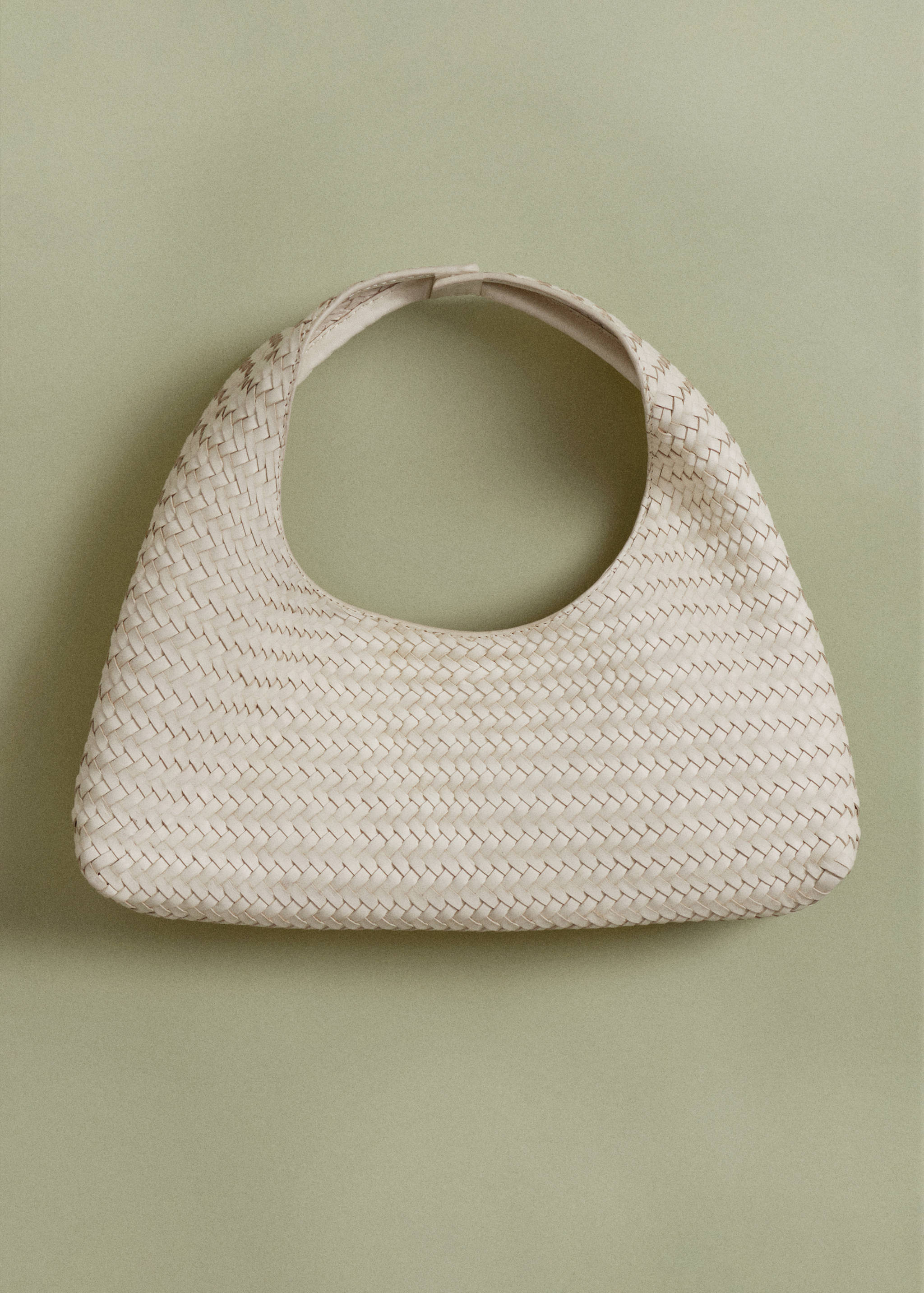 Mini braided leather bag - General plane