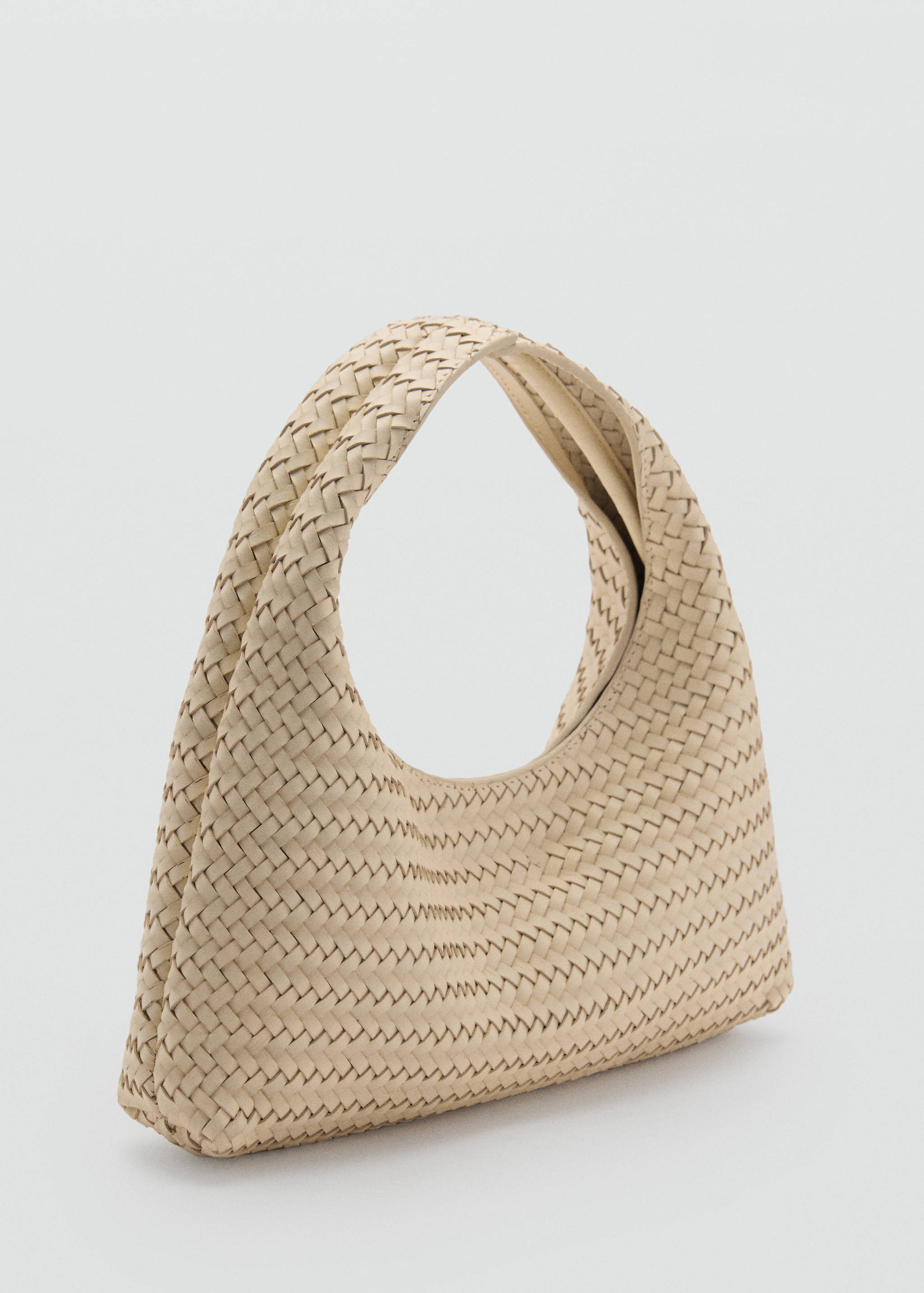 Mini braided leather bag - Medium plane