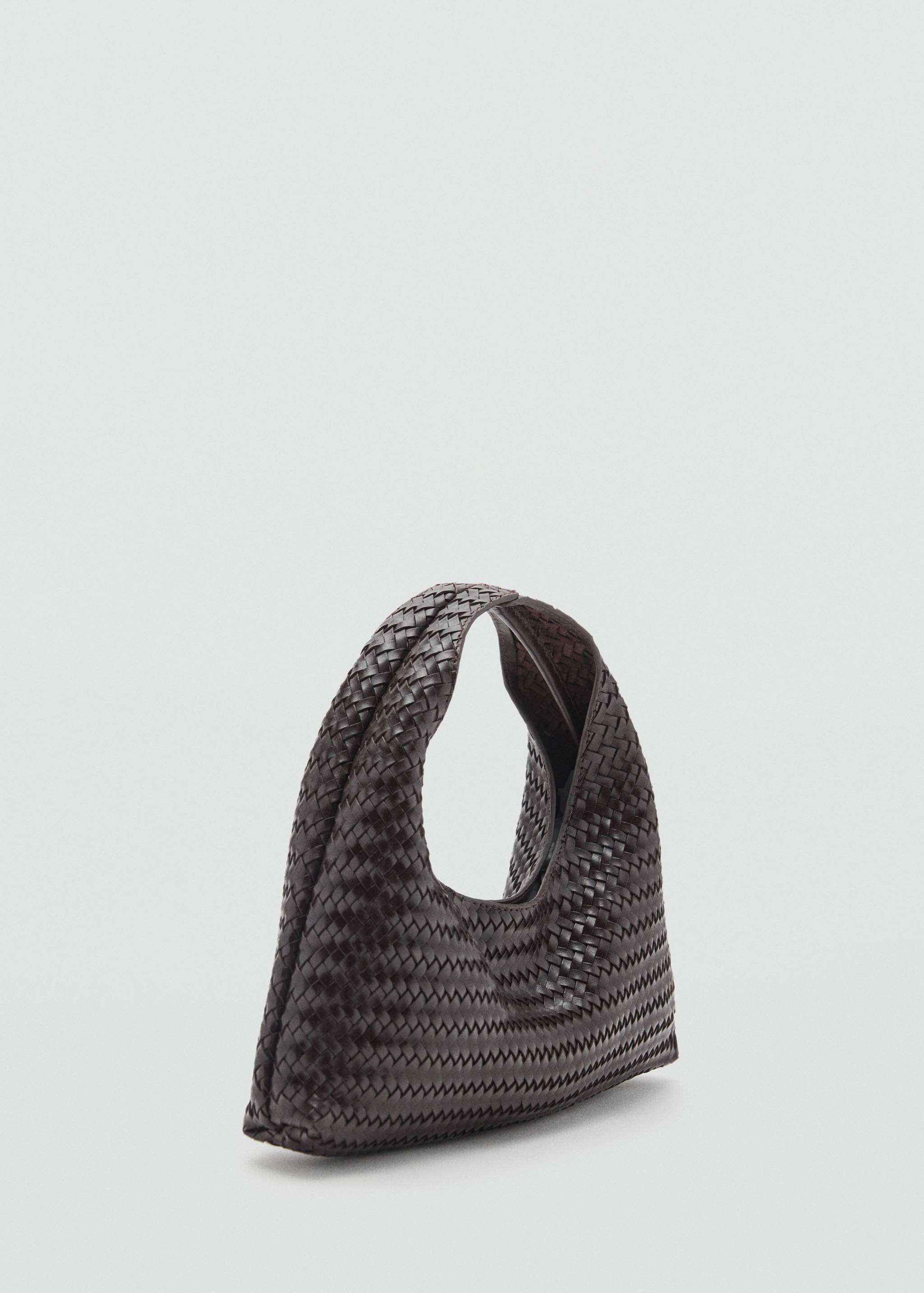 Mini braided leather bag - Medium plane
