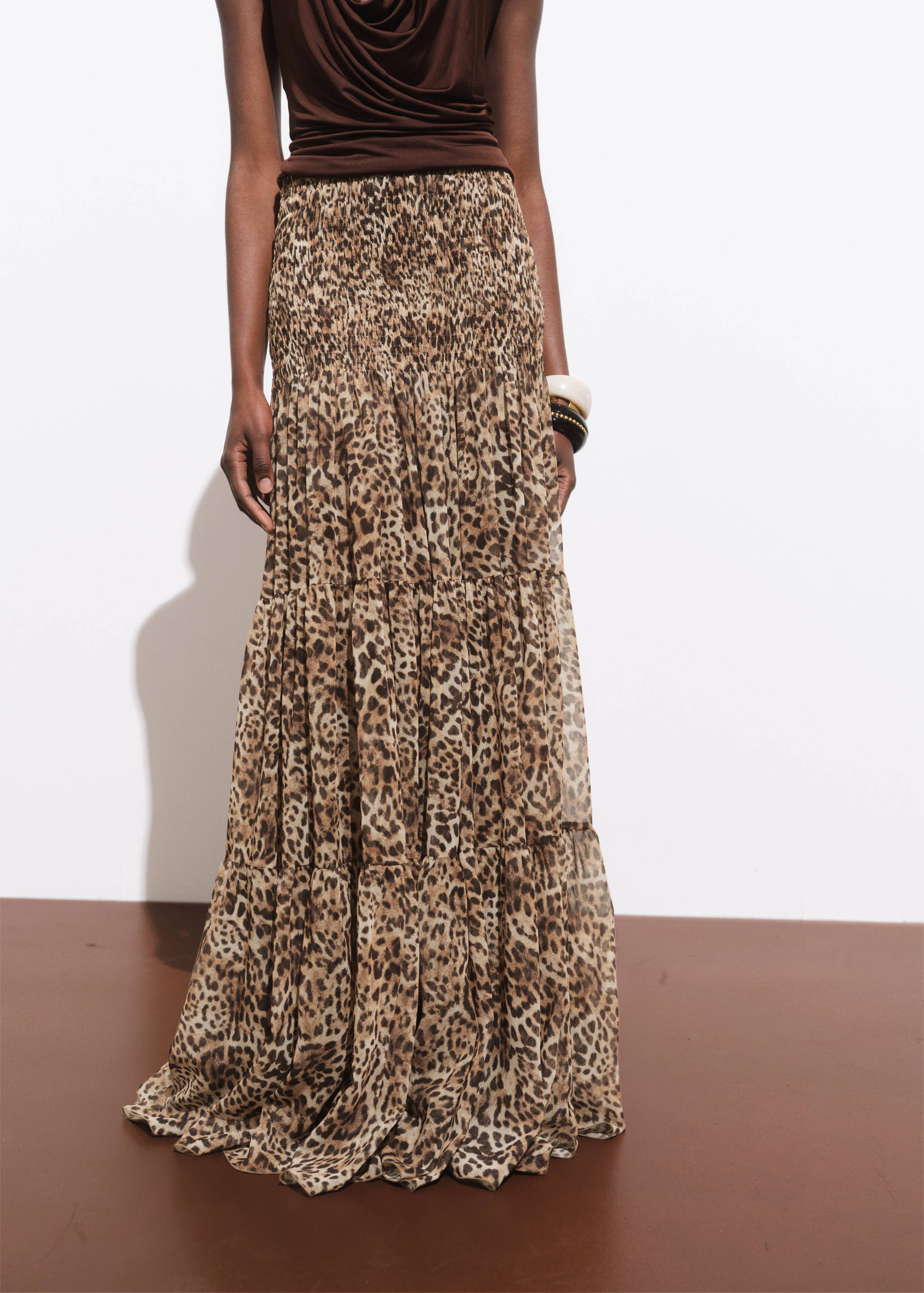 Leopard-print maxi-skirt - Medium plane