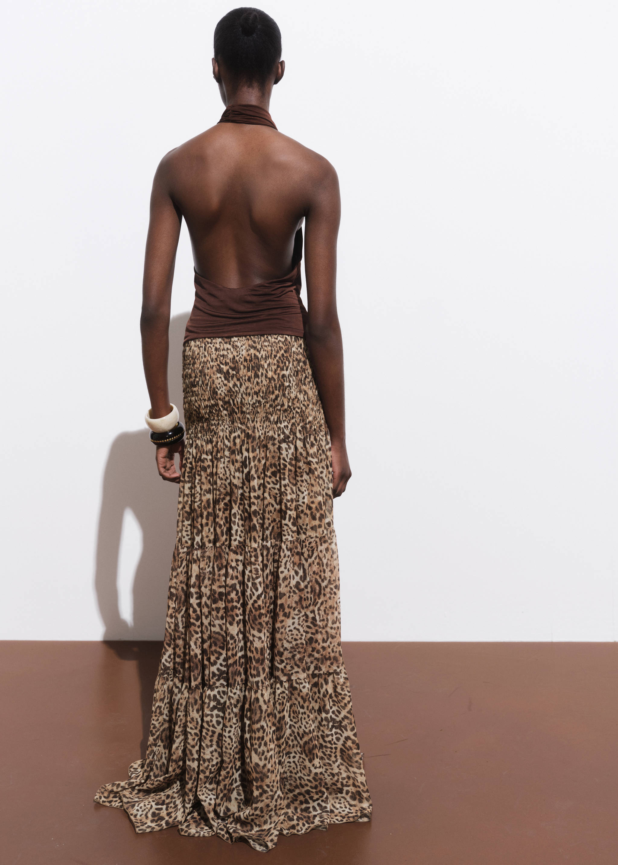 Leopard-print maxi-skirt - Reverse of the article