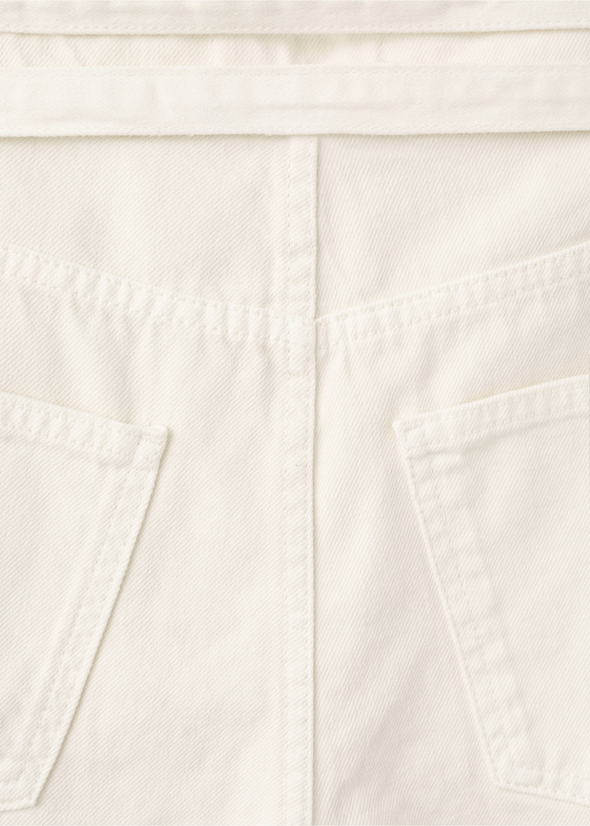 Barrel jeans with double belt - Details of the article 0, Off White. Ref: 17071271-00.