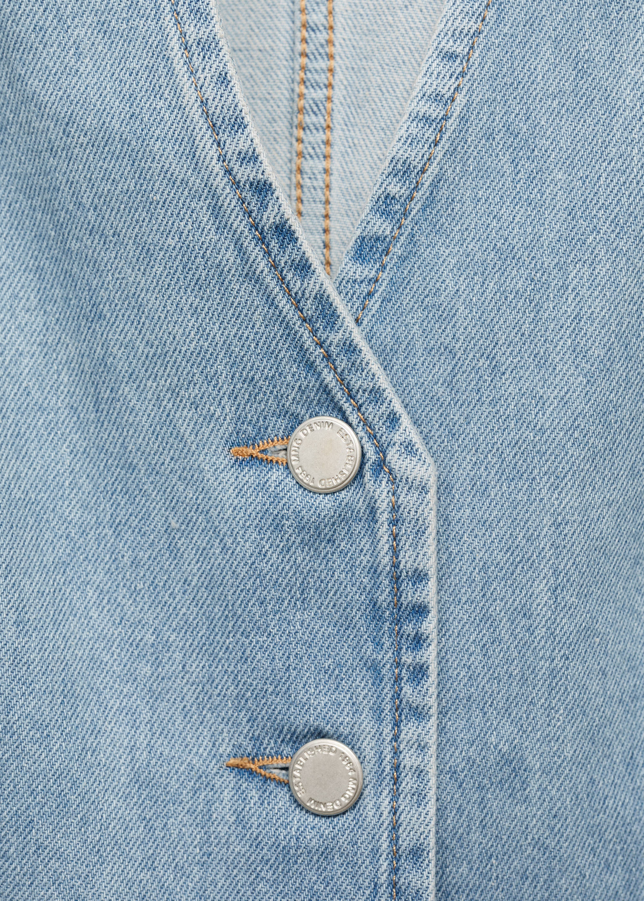 Buttoned denim gilet - Details of the article 8
