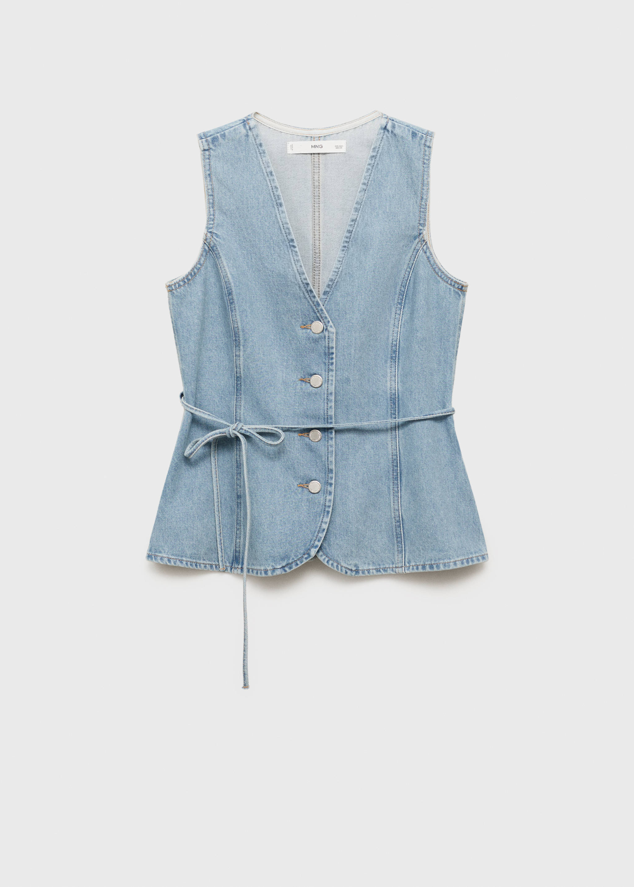 Buttoned denim gilet - Women | MANGO OUTLET United Kingdom