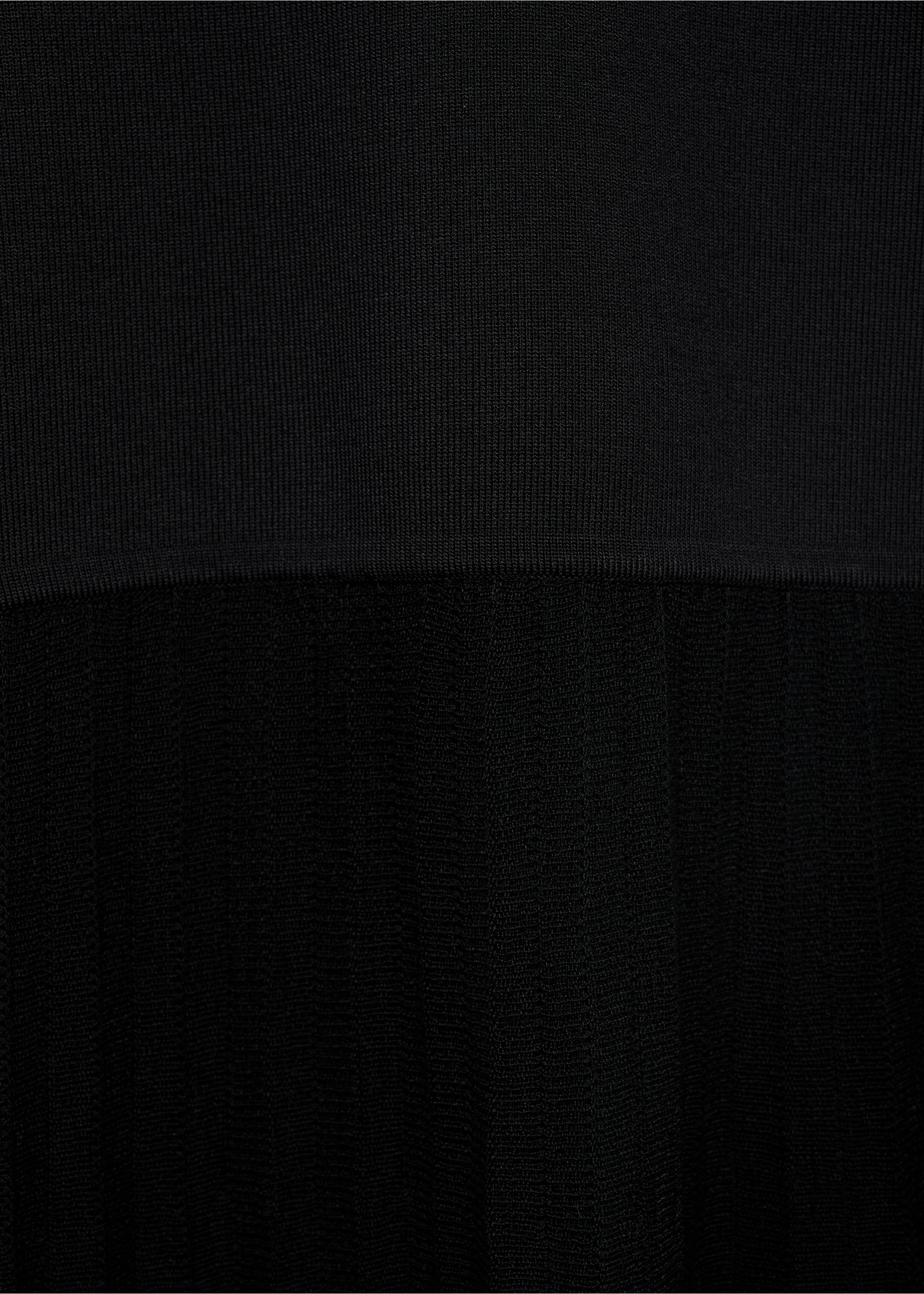 Combined dress with perkins collar - Details of the article 8, Black. Ref: 17071281-00.