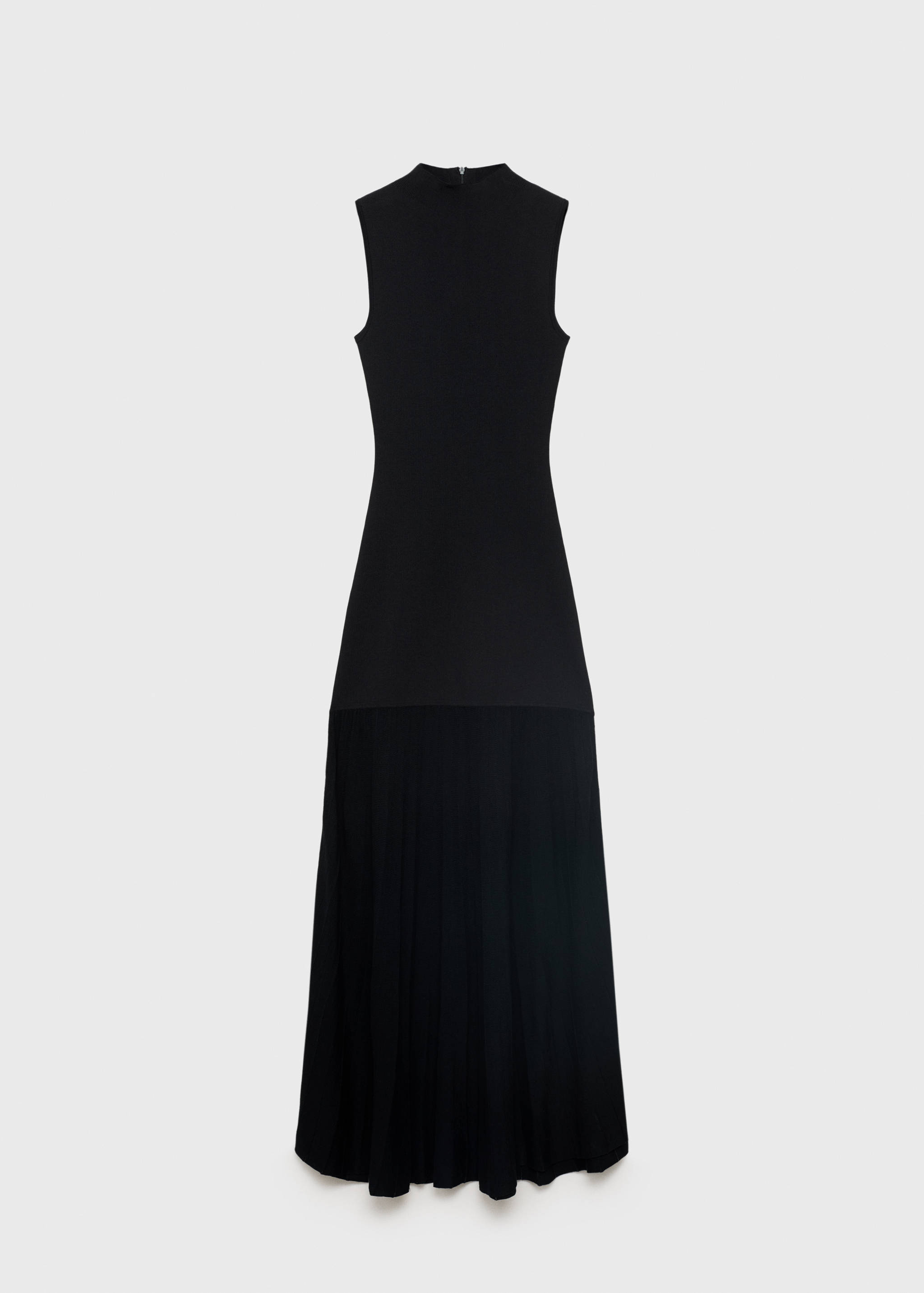 Kombiniertes Kleid halbhohem Kragen - Artikel ohne Model