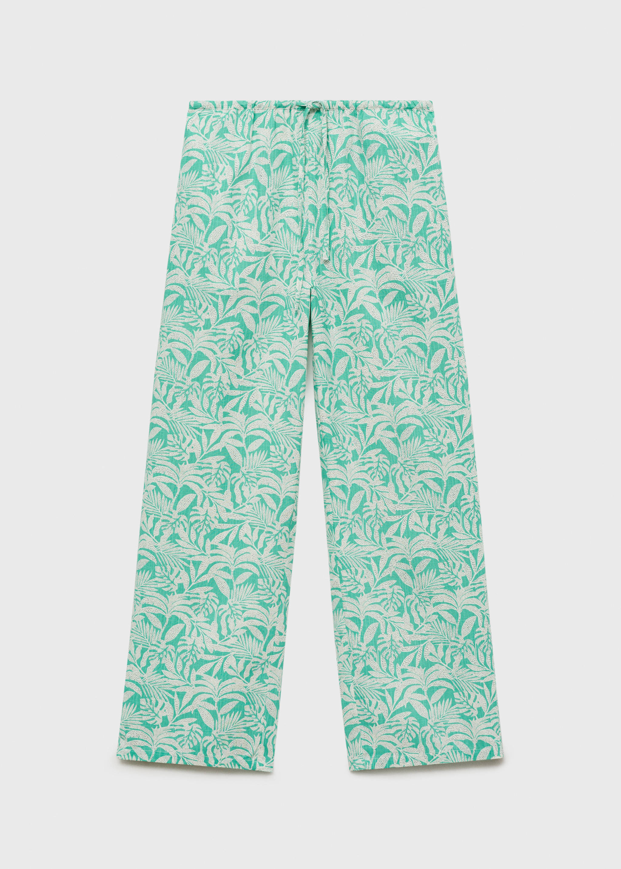 Cotton trousers with leaf pattern - Article without model