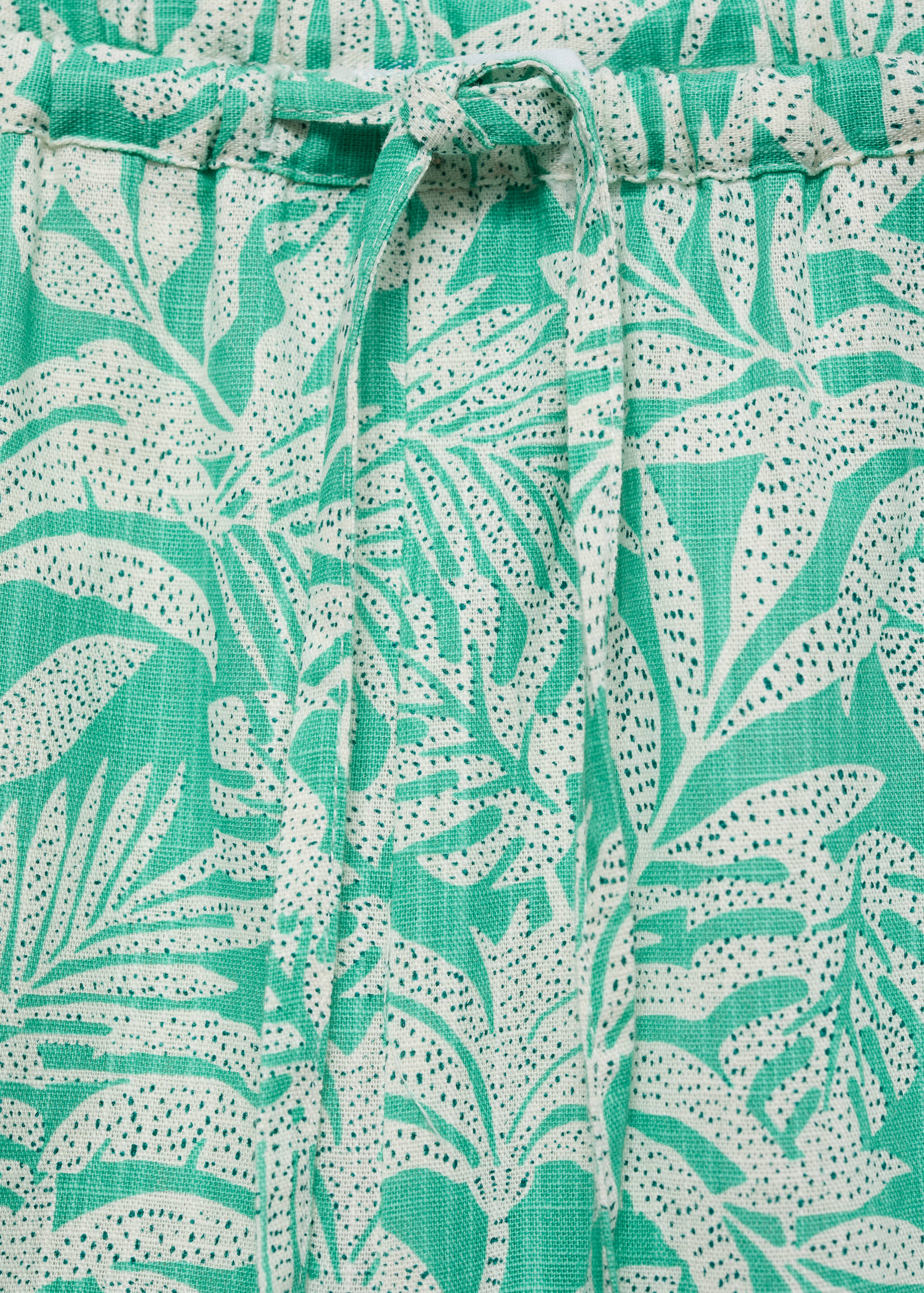 Cotton trousers with leaf pattern - Details of the article 0
