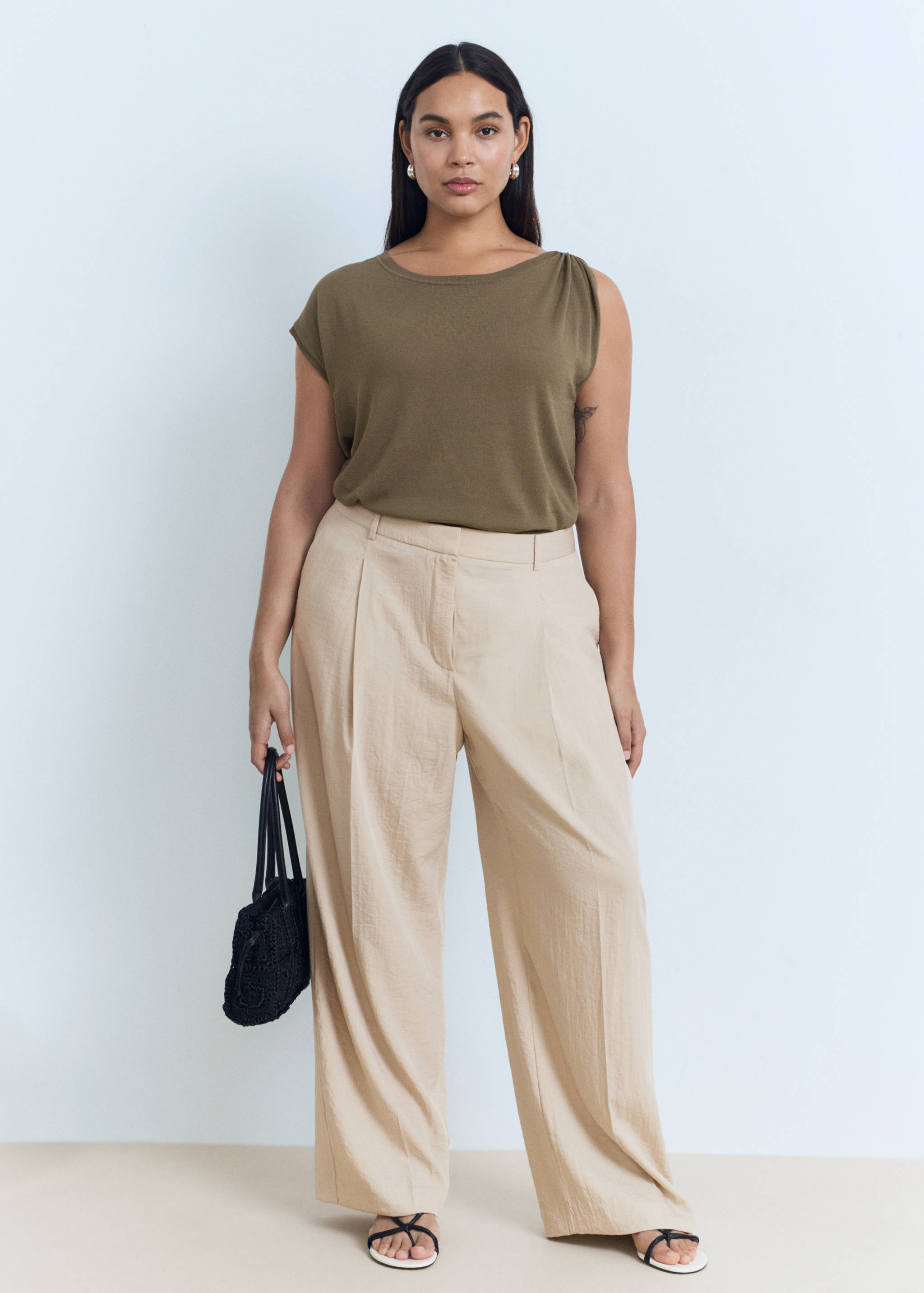 Pantalón wide leg pinzas - Detalle del artículo 3
