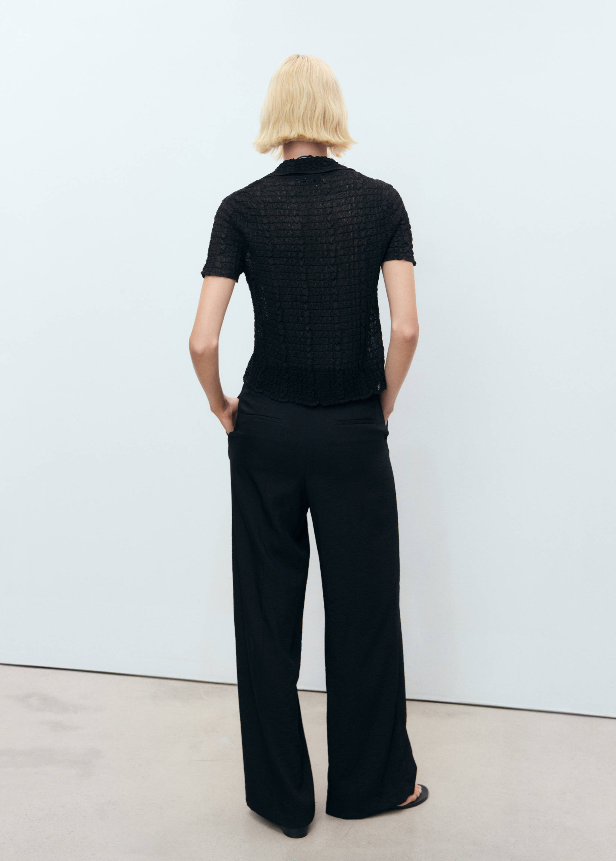 Pantalón wide leg pinzas - Reverso del artículo