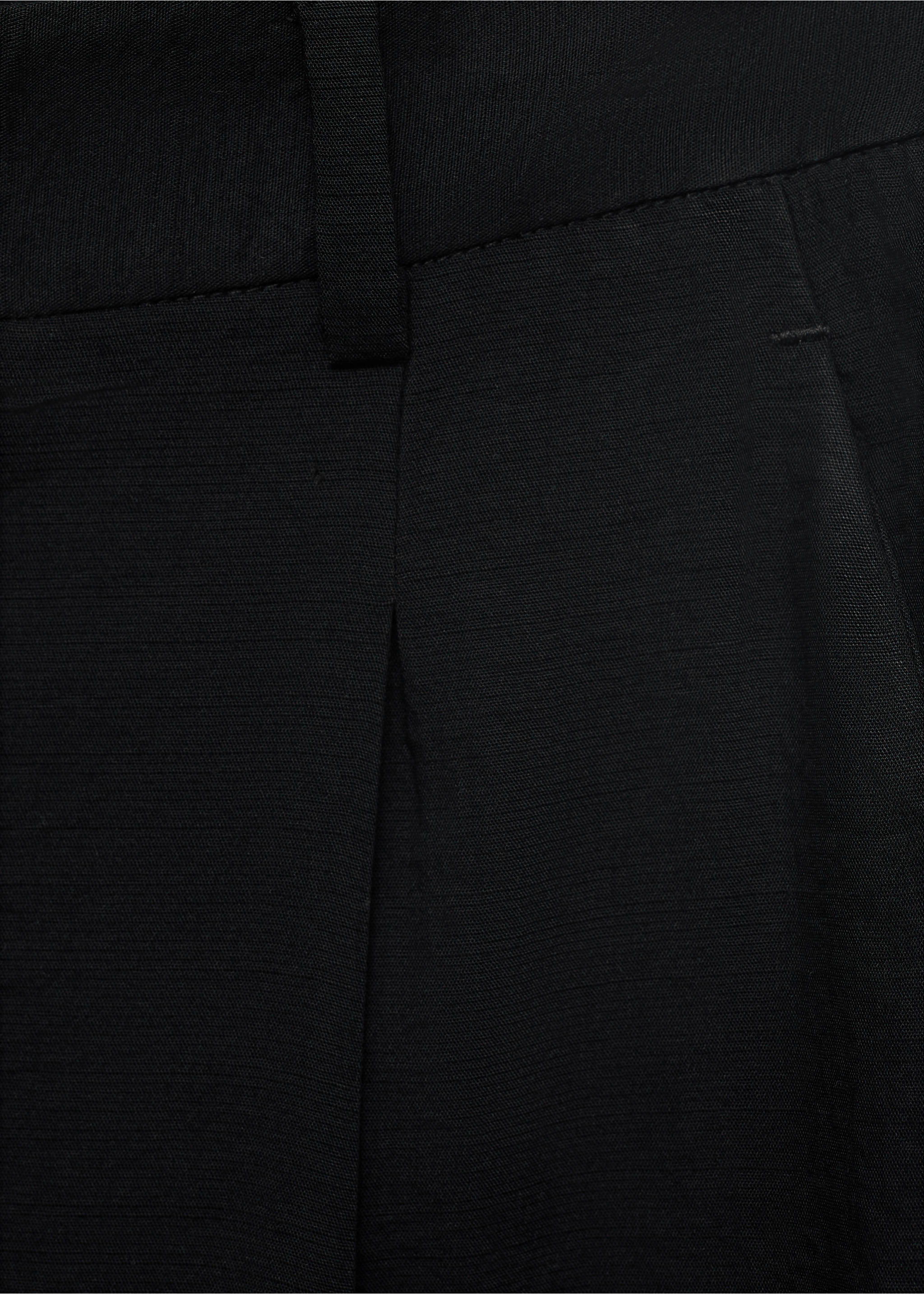 Wide leg pleated trousers - Details of the article 0, Black. Ref: 17071515-00.