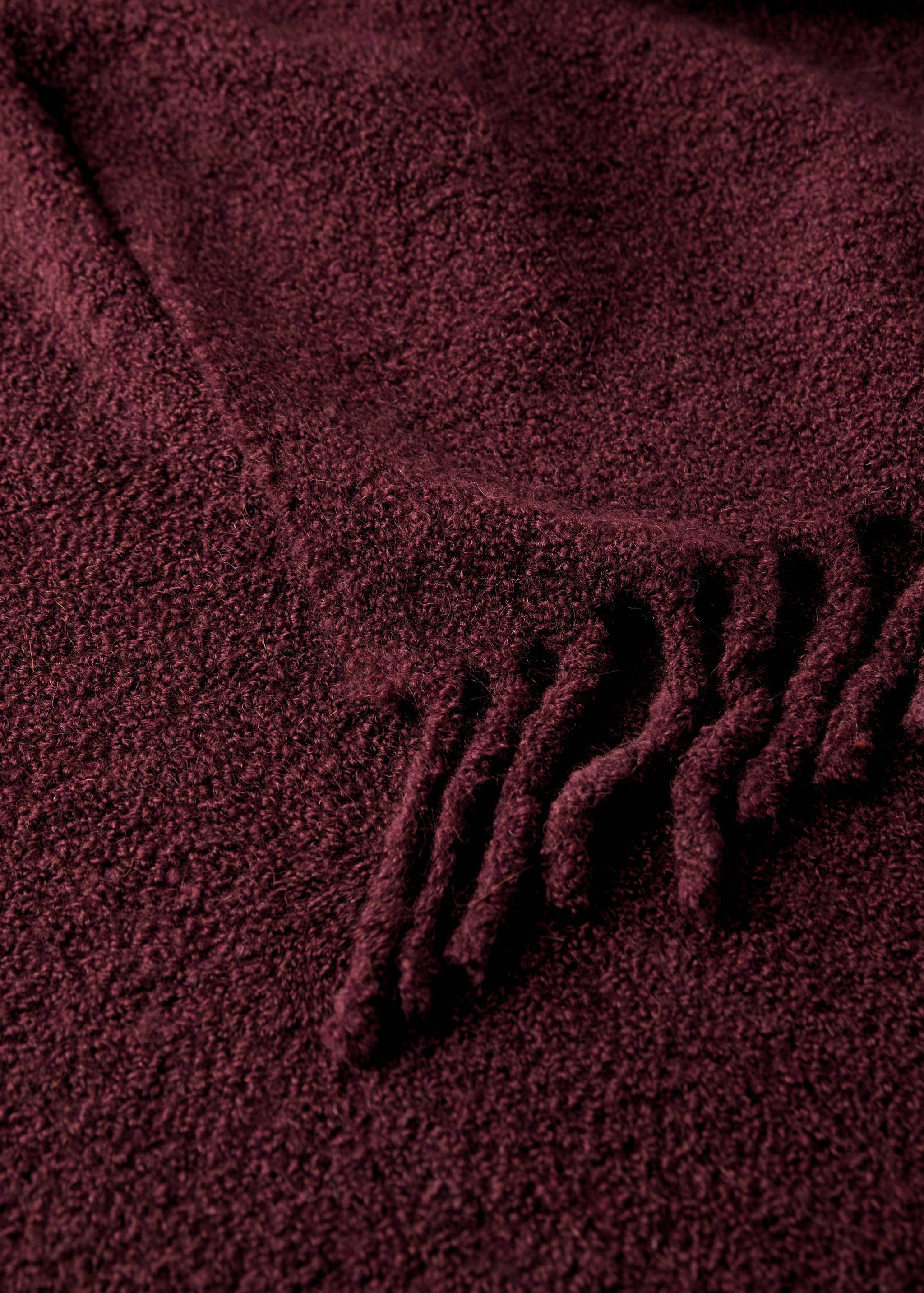 Bouclé-effect wool blanket - Details of the article 1