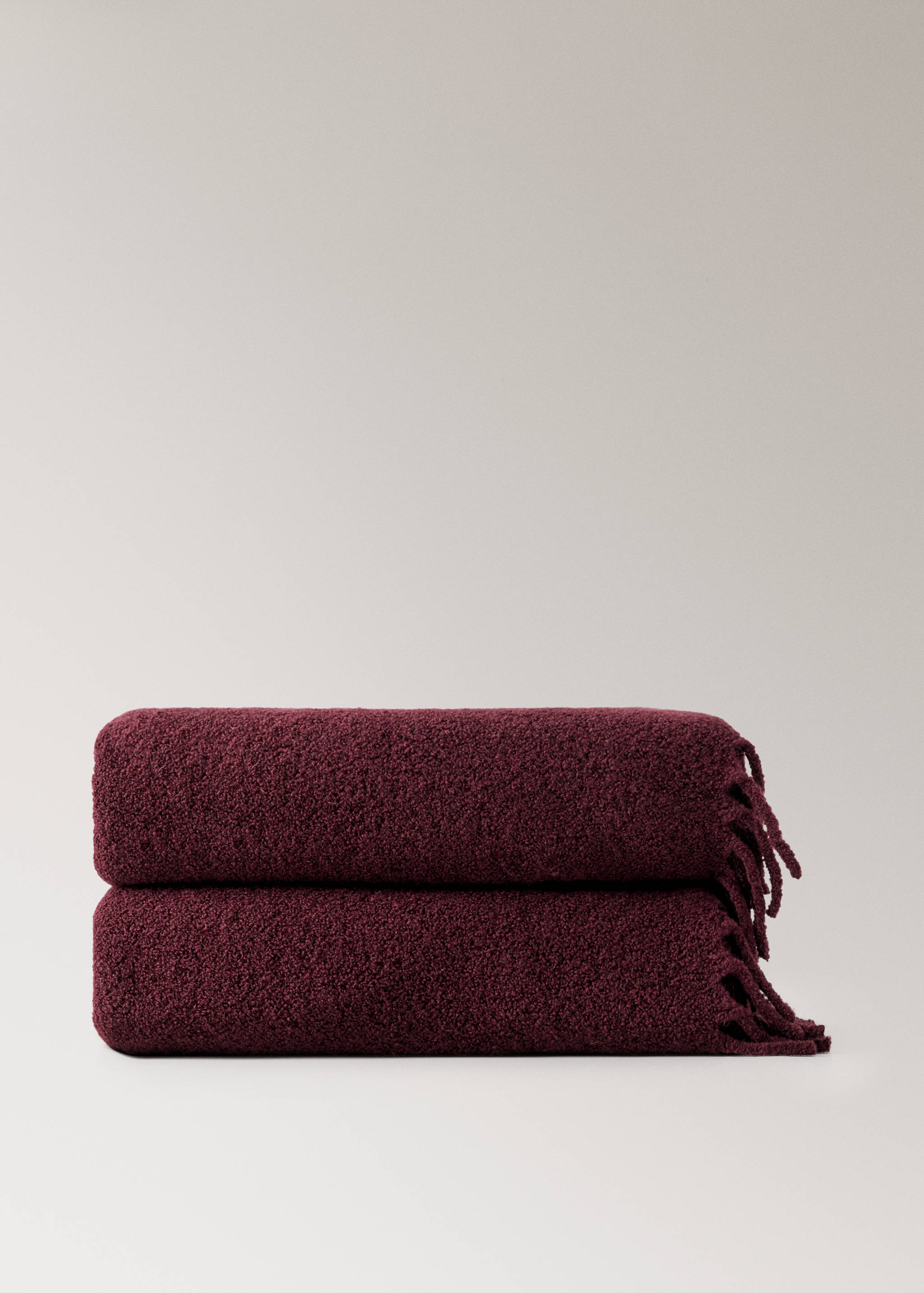 Bouclé-effect wool blanket - Article without model