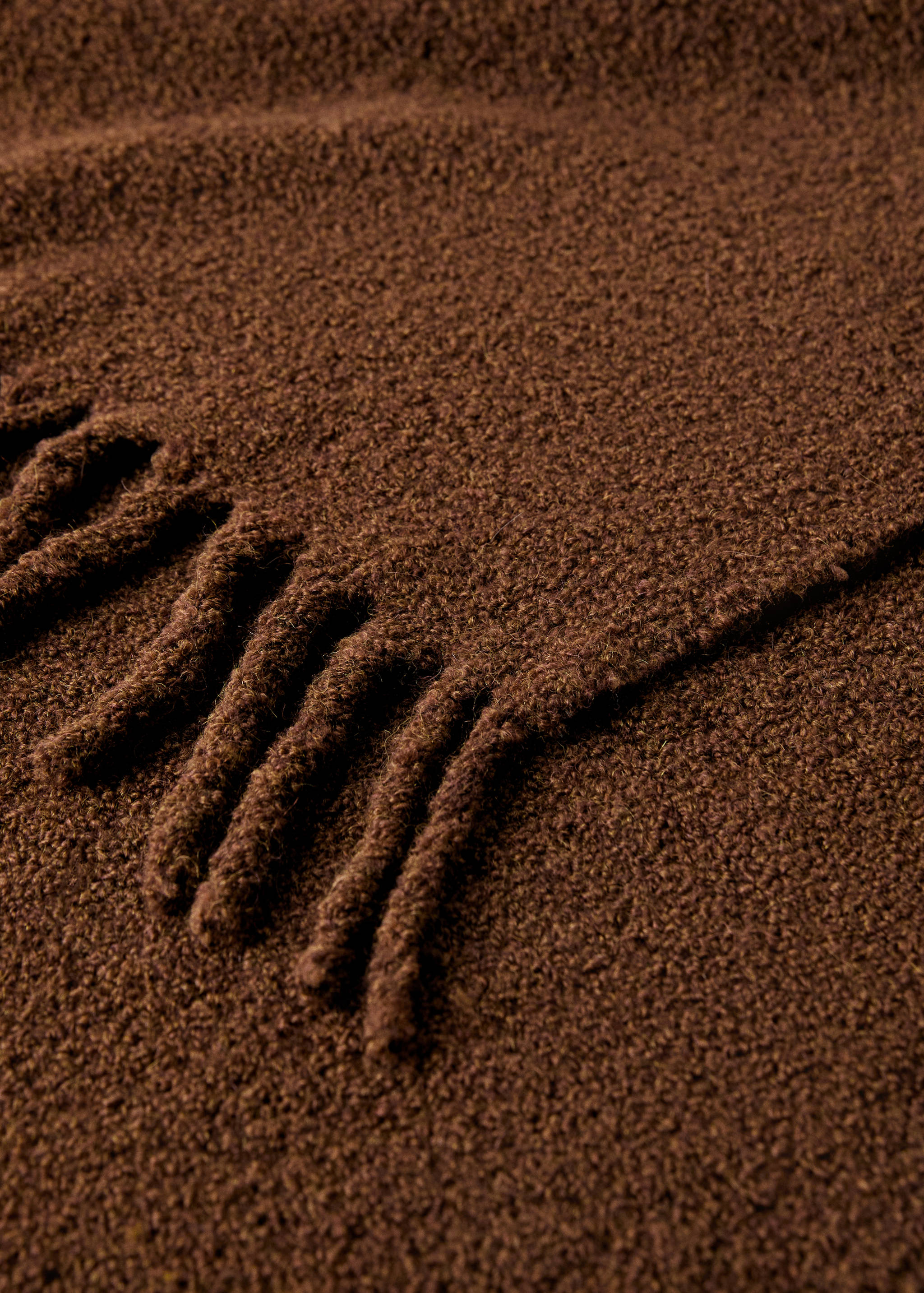 Bouclé-effect wool blanket - Details of the article 1