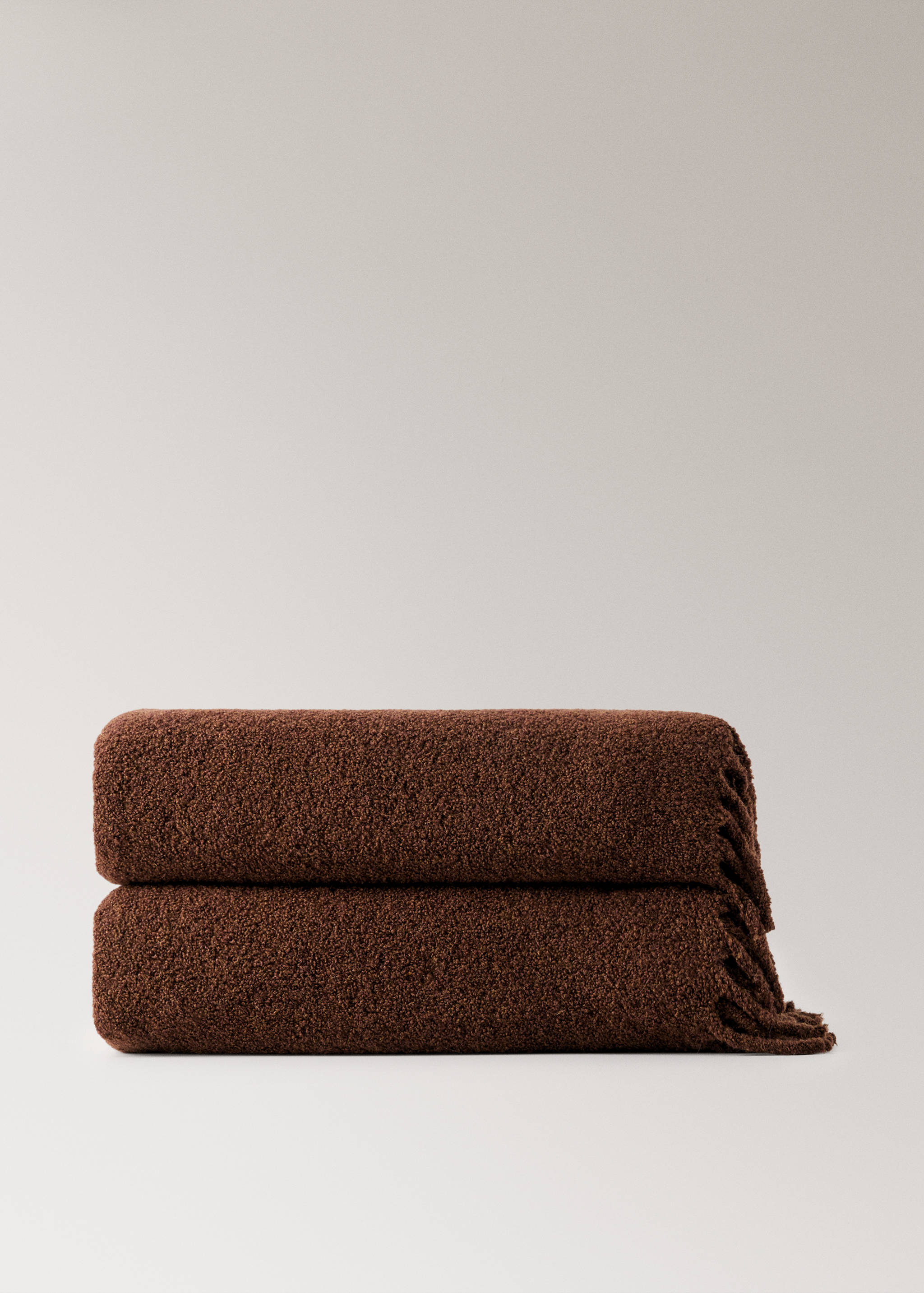 Bouclé-effect wool blanket - Article without model