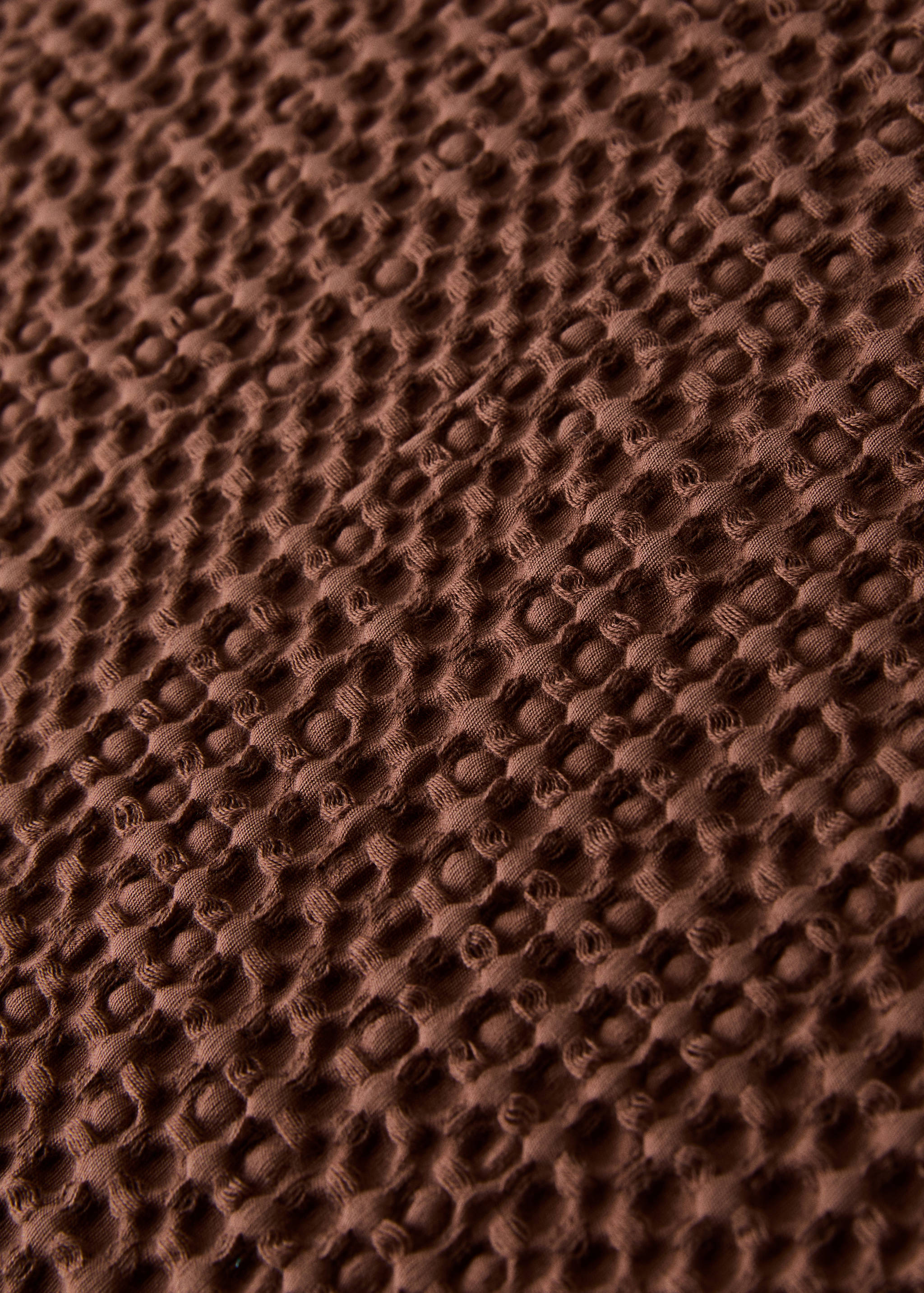 Housse de coussin en coton garment-dyed waffle 50x50 cm - Détail de l'article 3