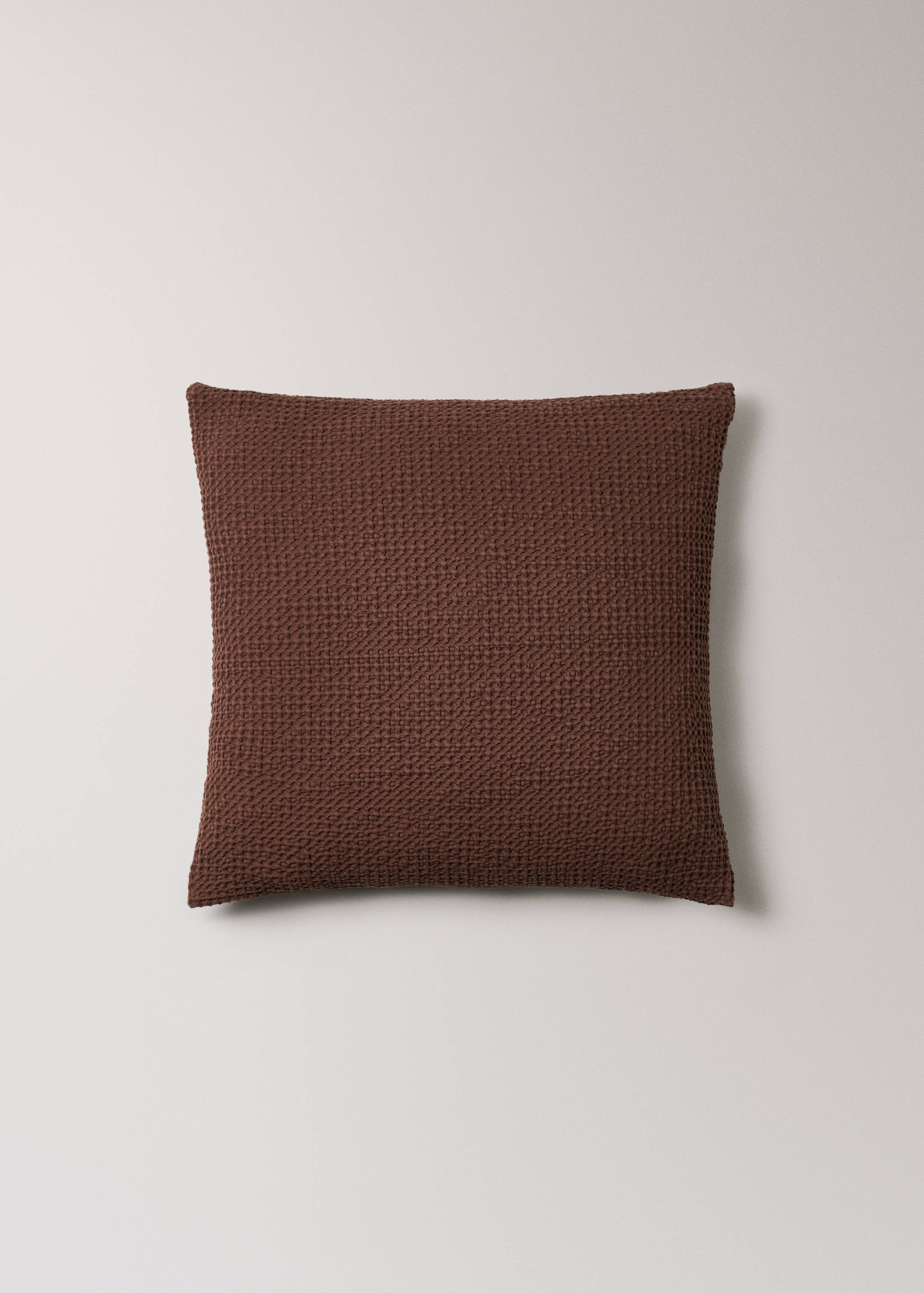 Housse de coussin en coton garment-dyed waffle 50x50 cm - Article sans modèle
