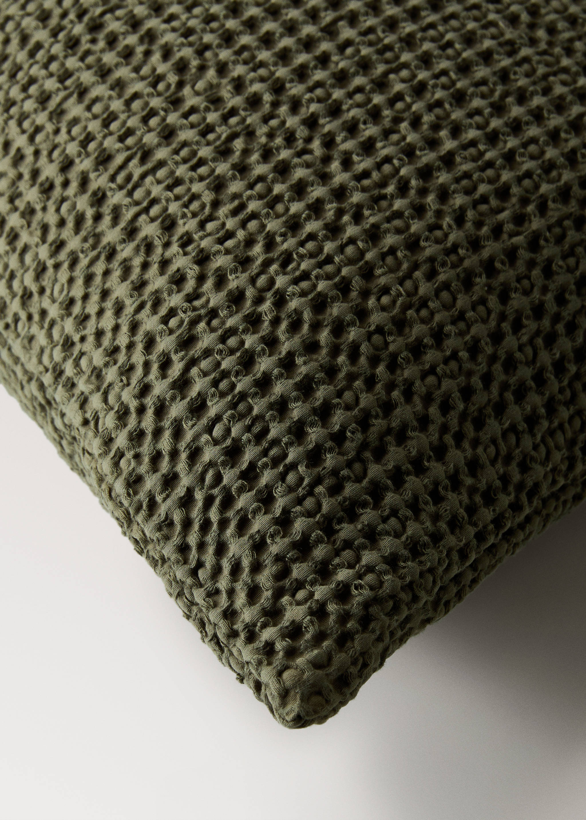 Housse de coussin en coton garment-dyed waffle 50x50 cm - Détail de l'article 2