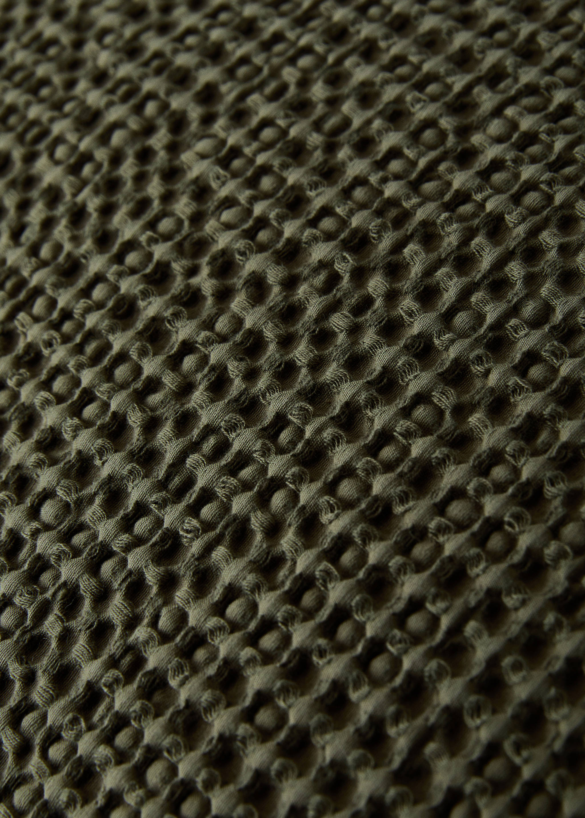 Housse de coussin en coton garment-dyed waffle 50x50 cm - Détail de l'article 3