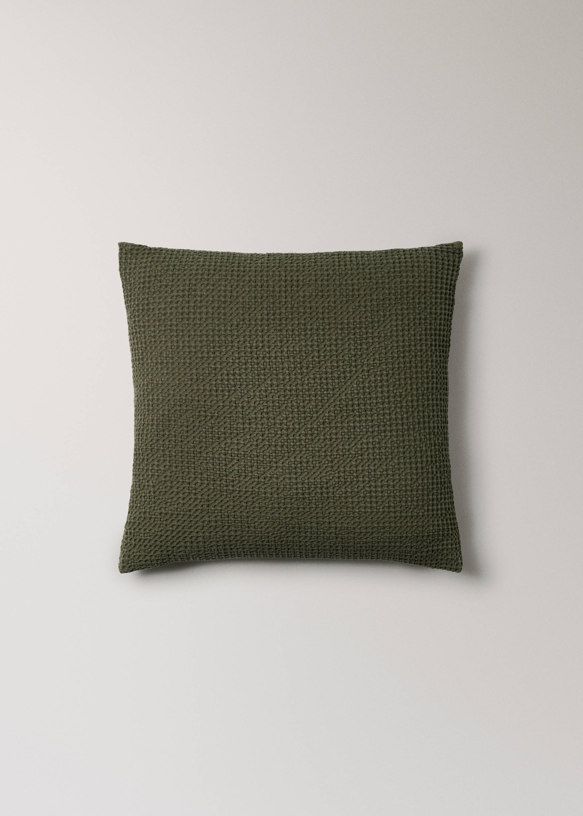 Housse de coussin en coton garment-dyed waffle 50x50 cm - Article sans modèle