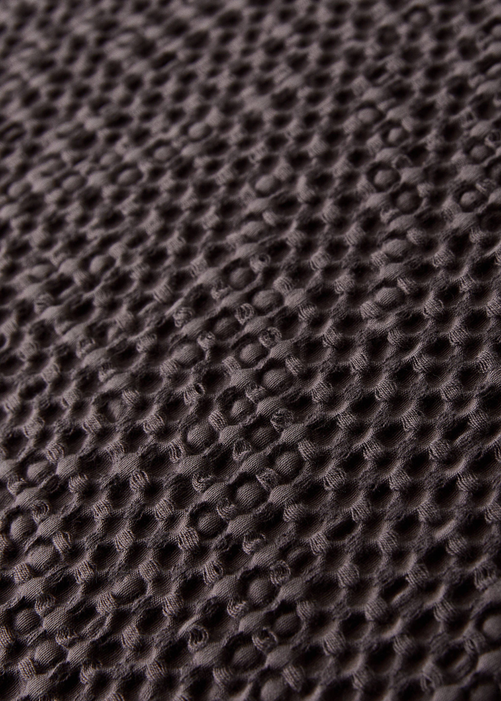 Housse de coussin en coton garment-dyed waffle 50x50 cm - Détail de l'article 3