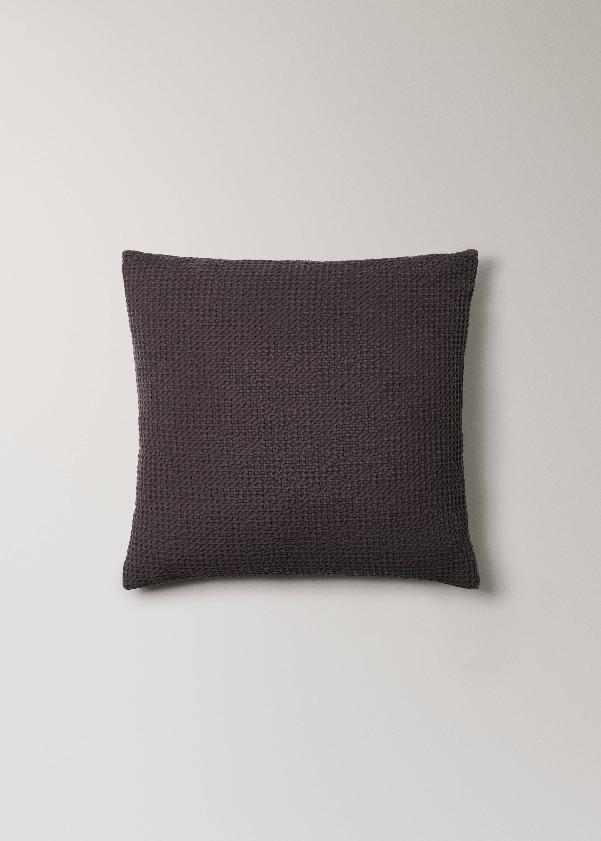 Housse de coussin en coton garment-dyed waffle 50x50 cm - Article sans modèle