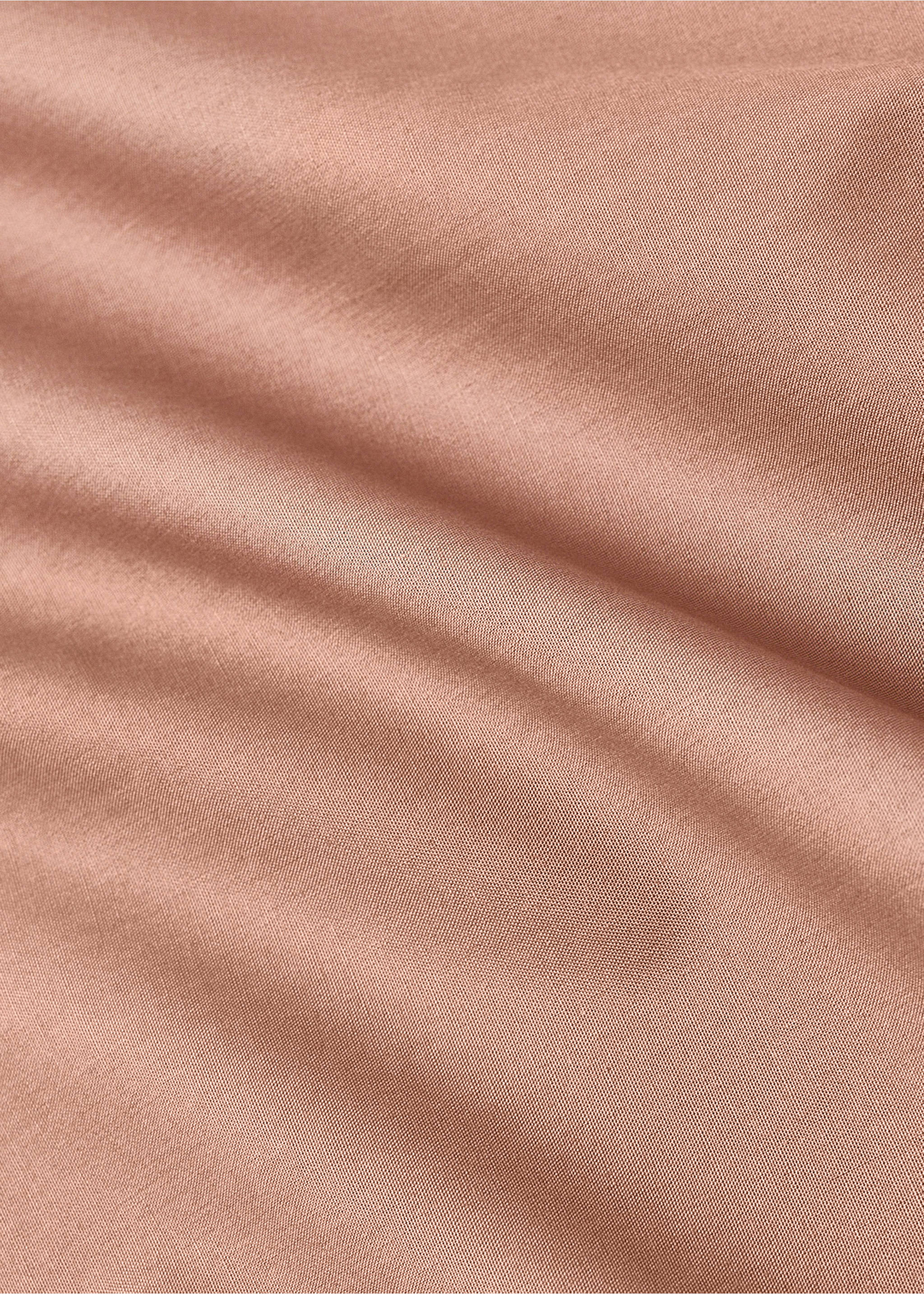 Pink cot fitted sheet product detail showing the lightweight fabric texture., Brown. Ref: 17071545-00.