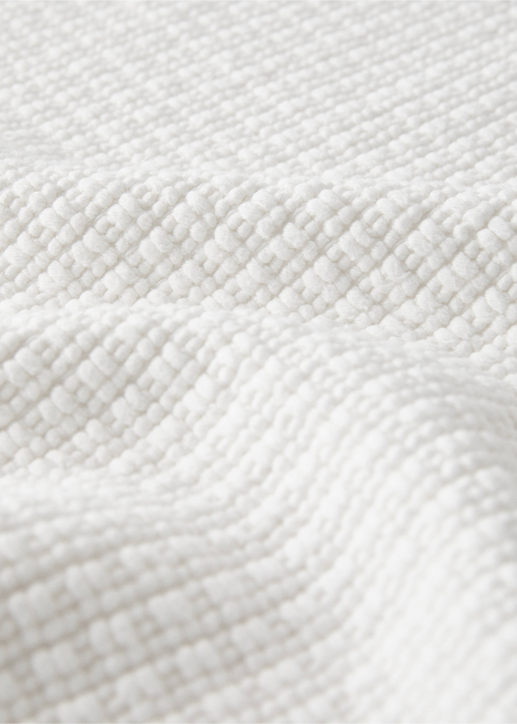 Cotton waffle bath rug - Details of the article 1, Off White. Ref: 17071552-00.