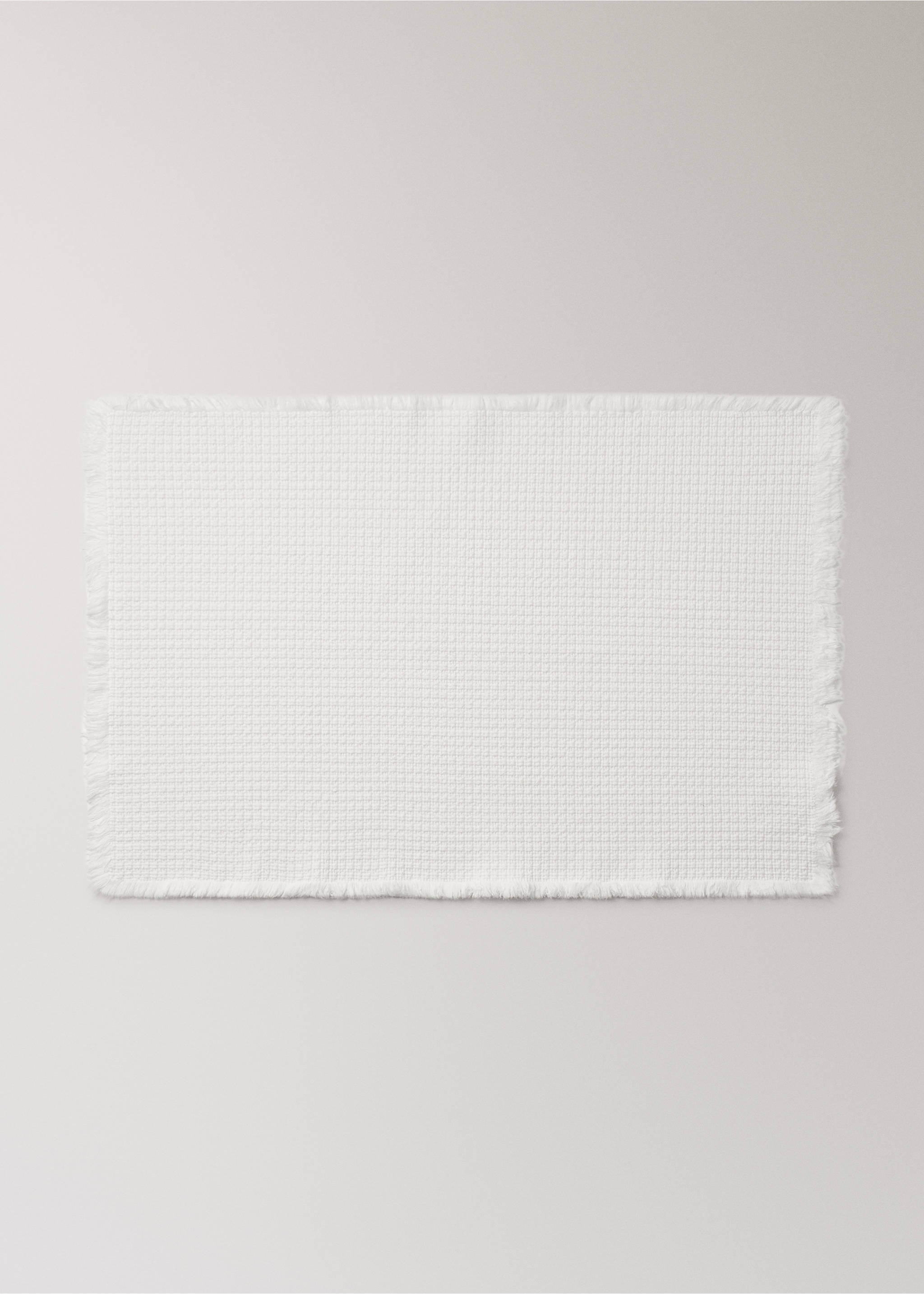Cotton waffle bath rug - Article without model, Off White. Ref: 17071552-00.
