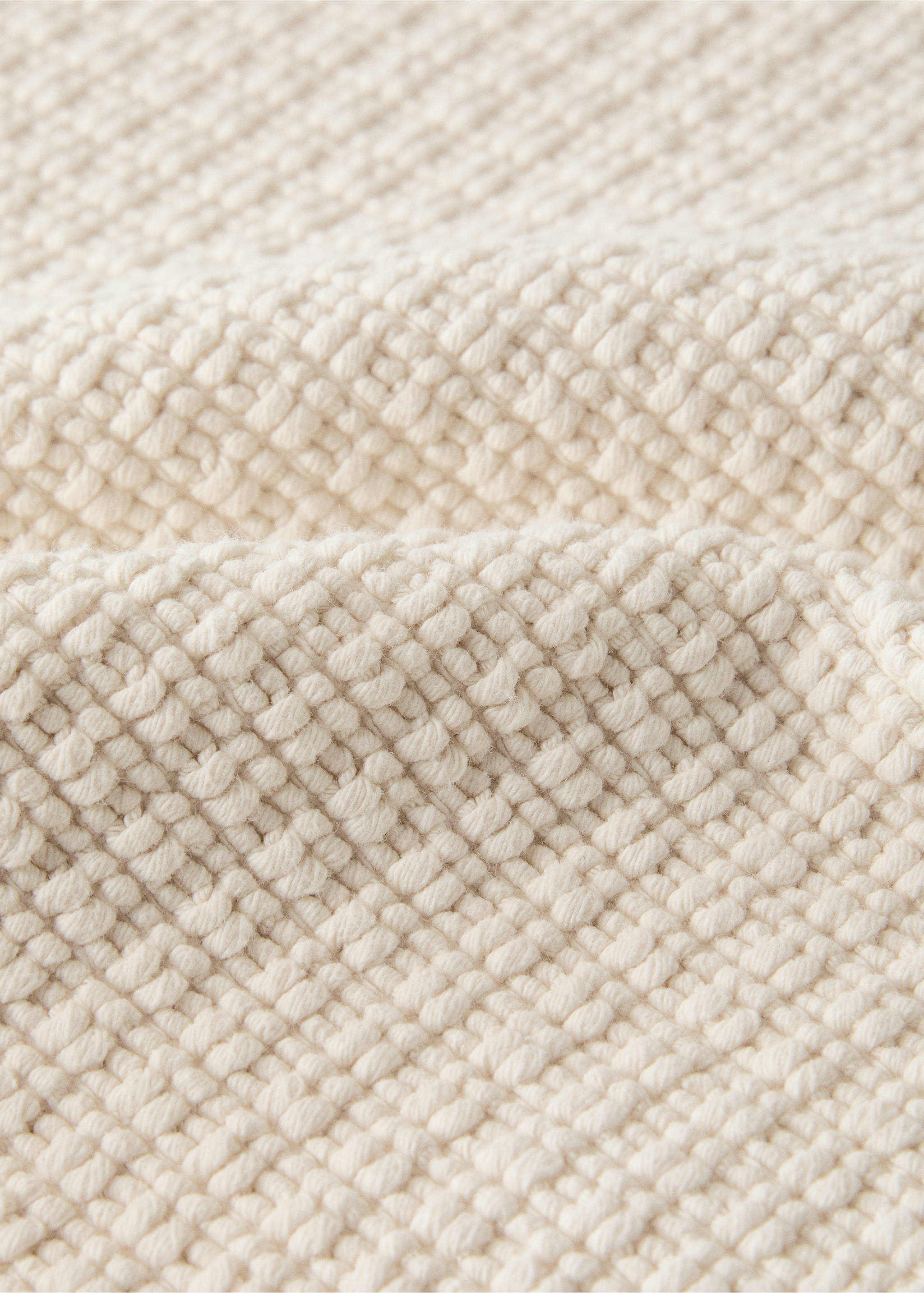Bavlněná koupelnová rohož s vaflovou strukturou - Detail zboží 1, Vanilka. Ref: 17071552-00.