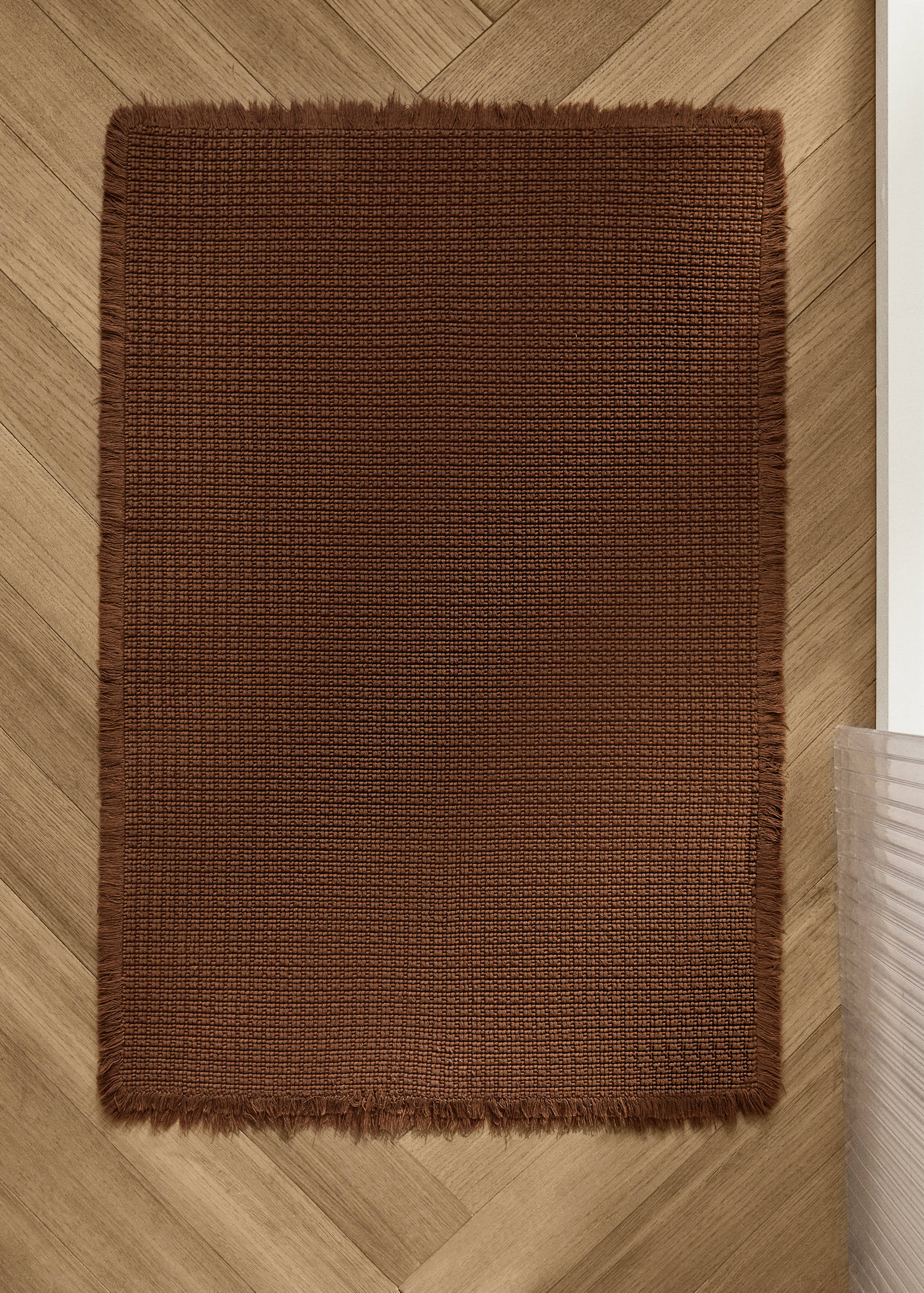 Cotton waffle bath rug - General plane