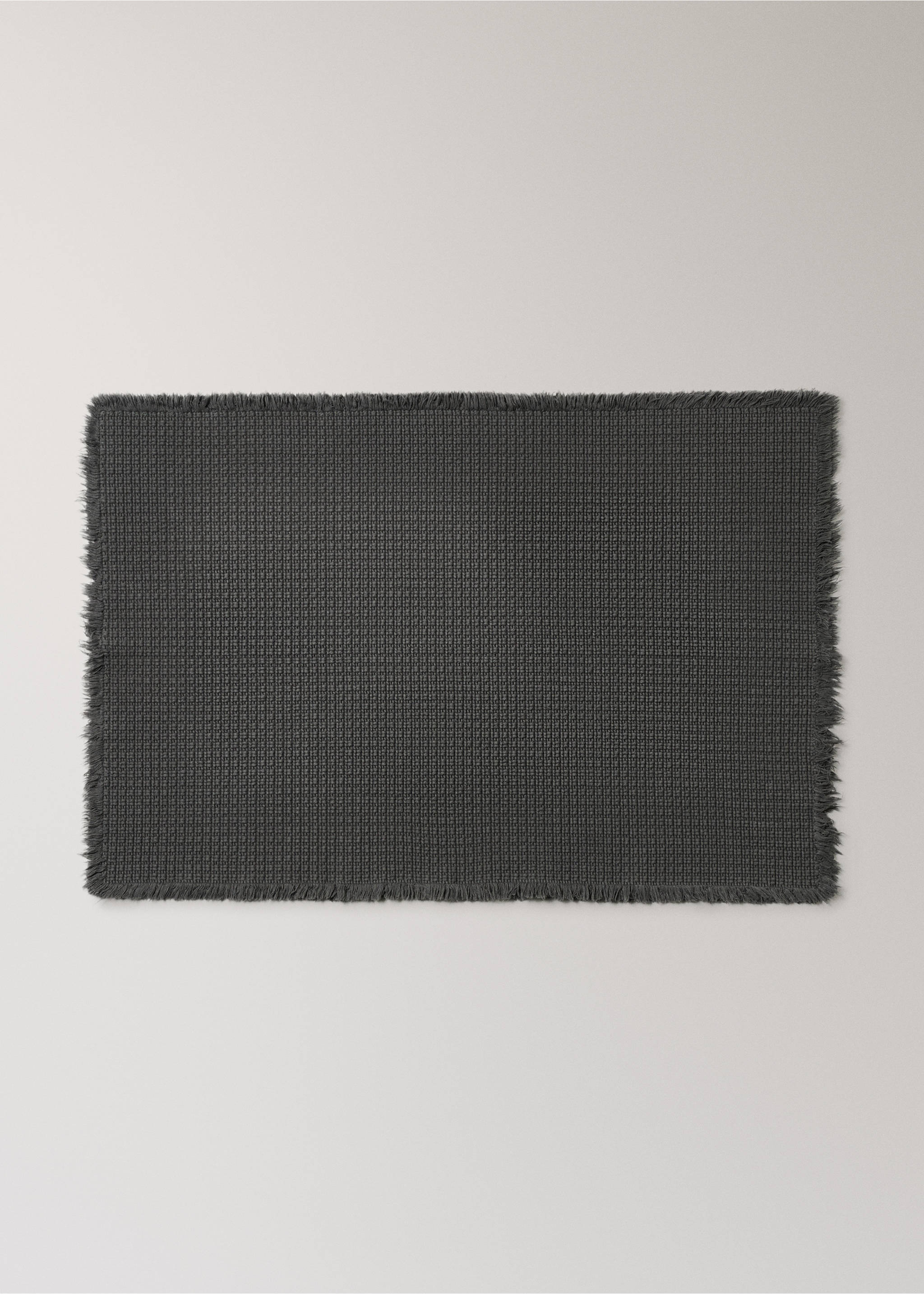 Cotton waffle bath rug - Article without model, Charcoal. Ref: 17071552-00.