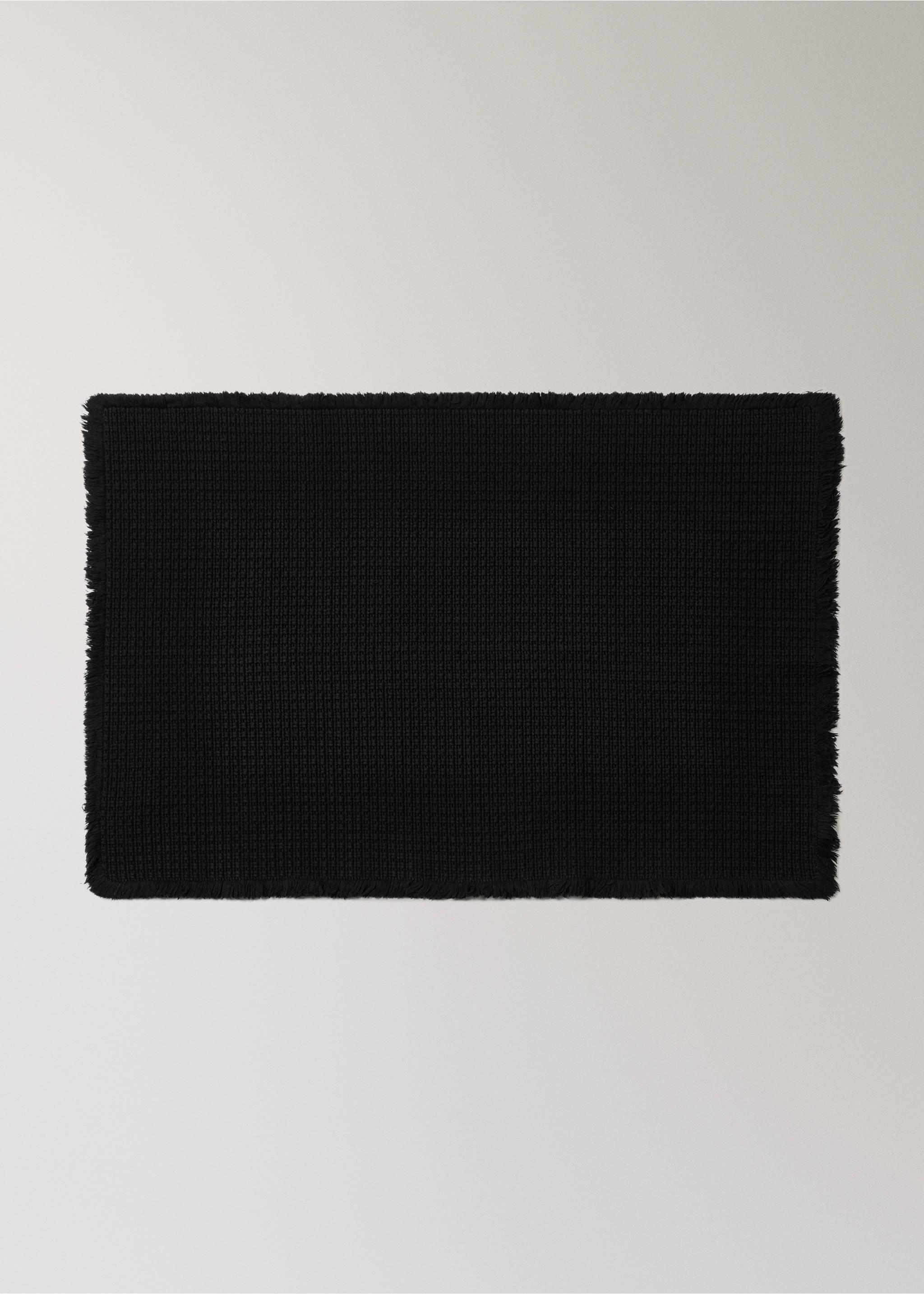 Baumwoll-Badteppich Waffelstruktur - Artikel ohne Model, Schwarz. Ref: 17071552-00.