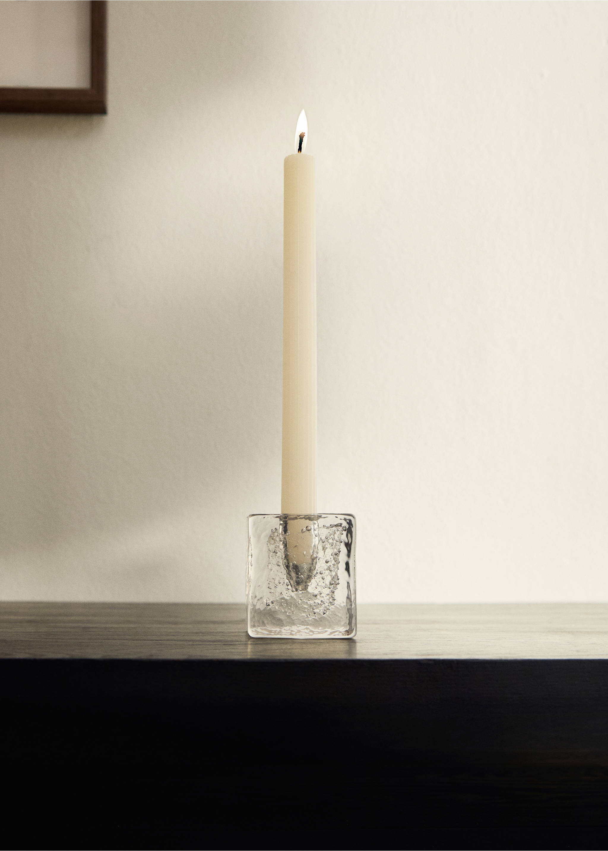 Bubble-glass low candelabra - General plane, Ice Grey. Ref: 17071554-00.