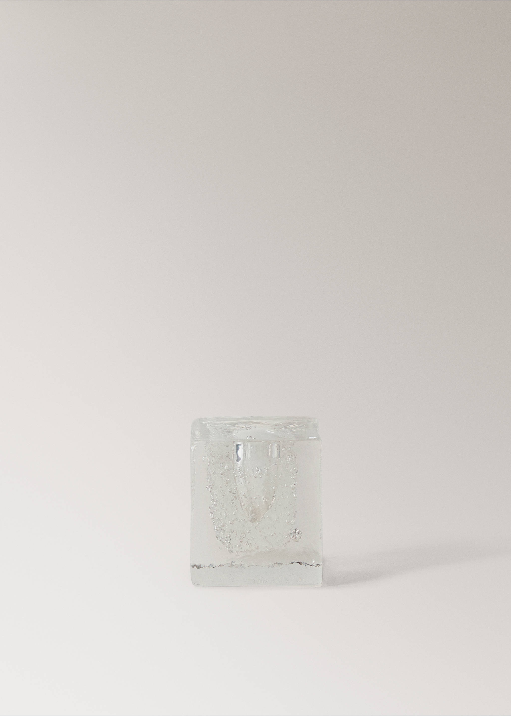 Bubble-glass low candelabra - Article without model, Ice Grey. Ref: 17071554-00.