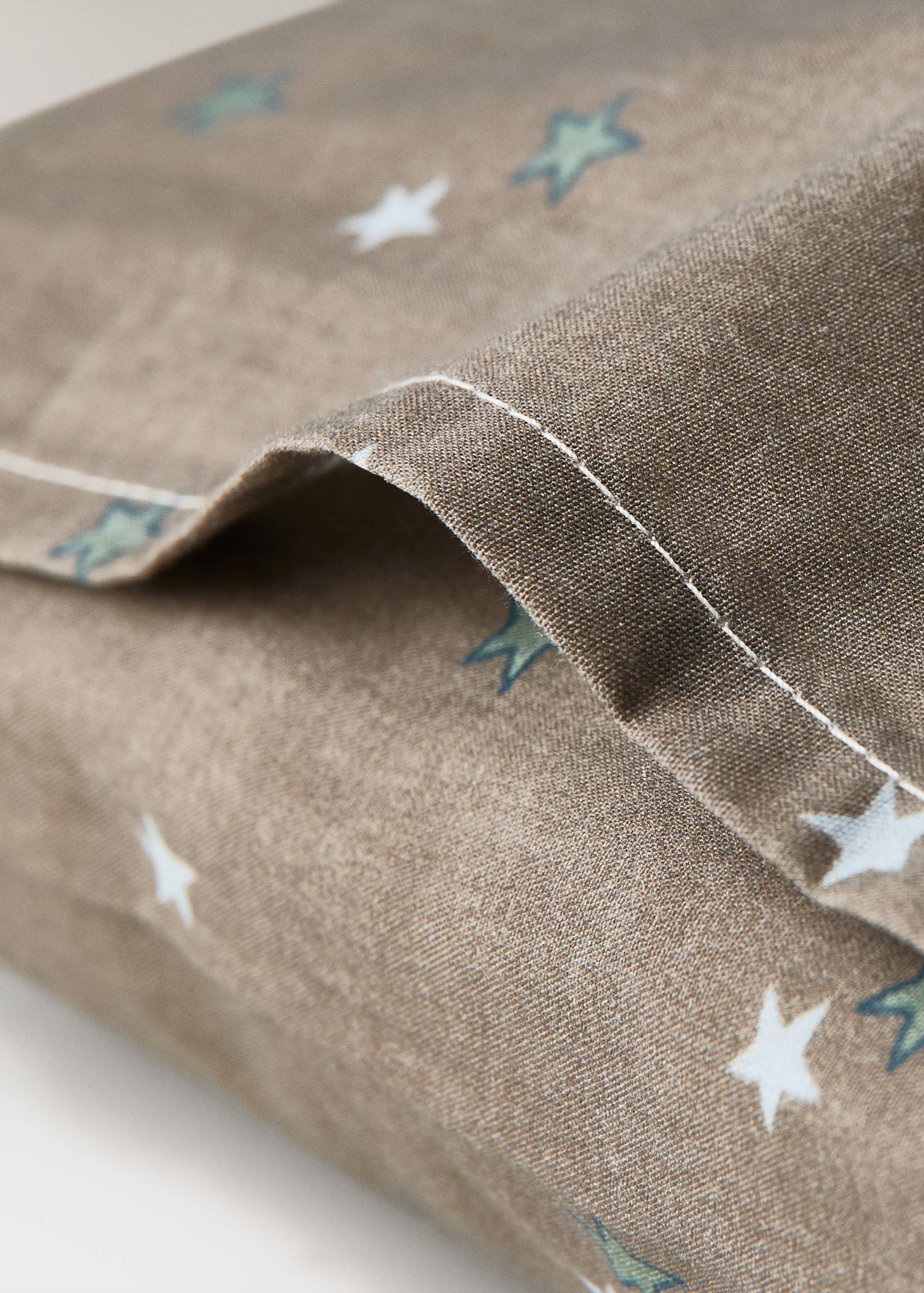 Percale cotton star-print pillowcase 30x50 cm - Details of the article 1