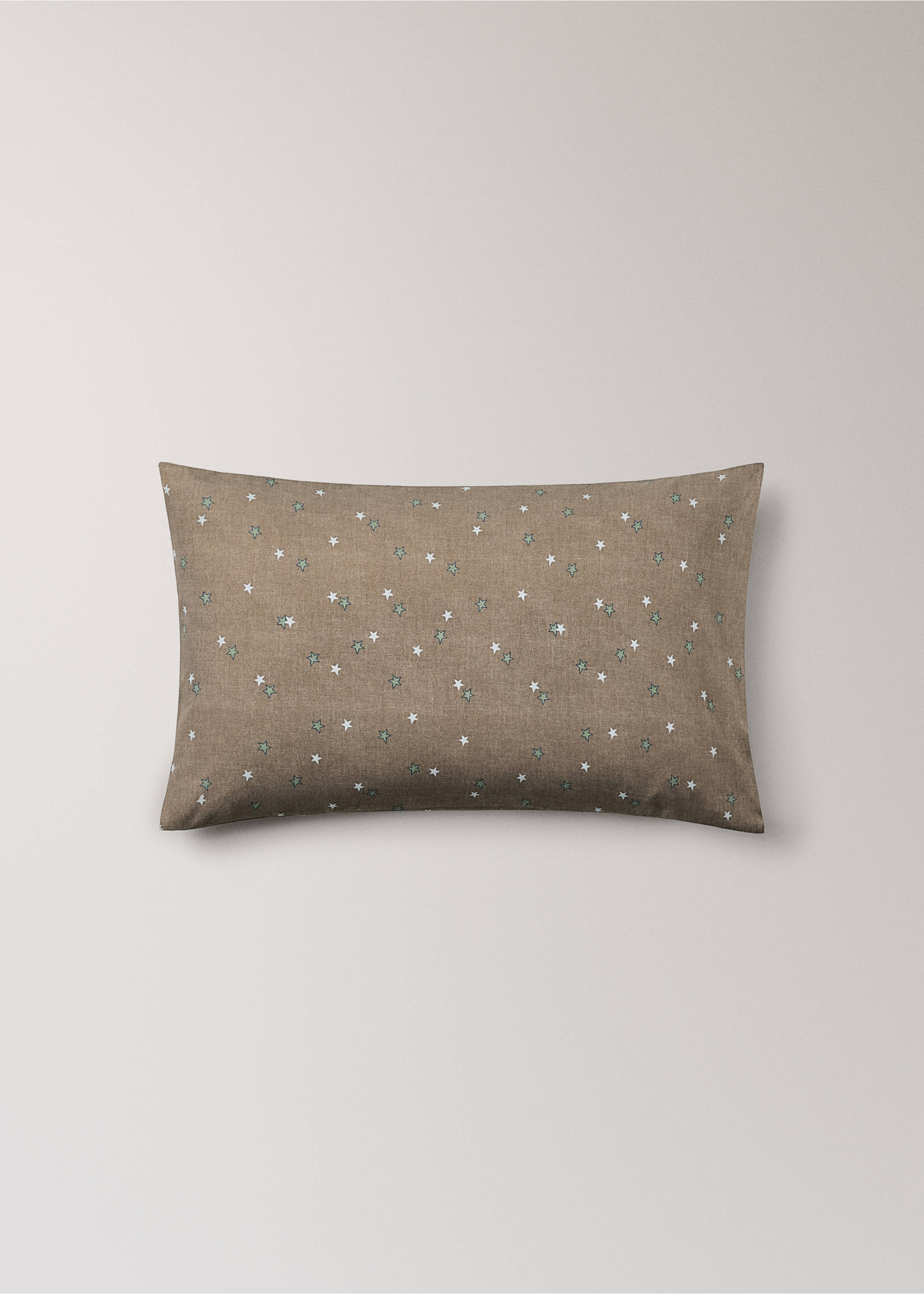 Percale cotton star-print pillowcase 30x50 cm - Article without model, Blue. Ref: 17071561-00.