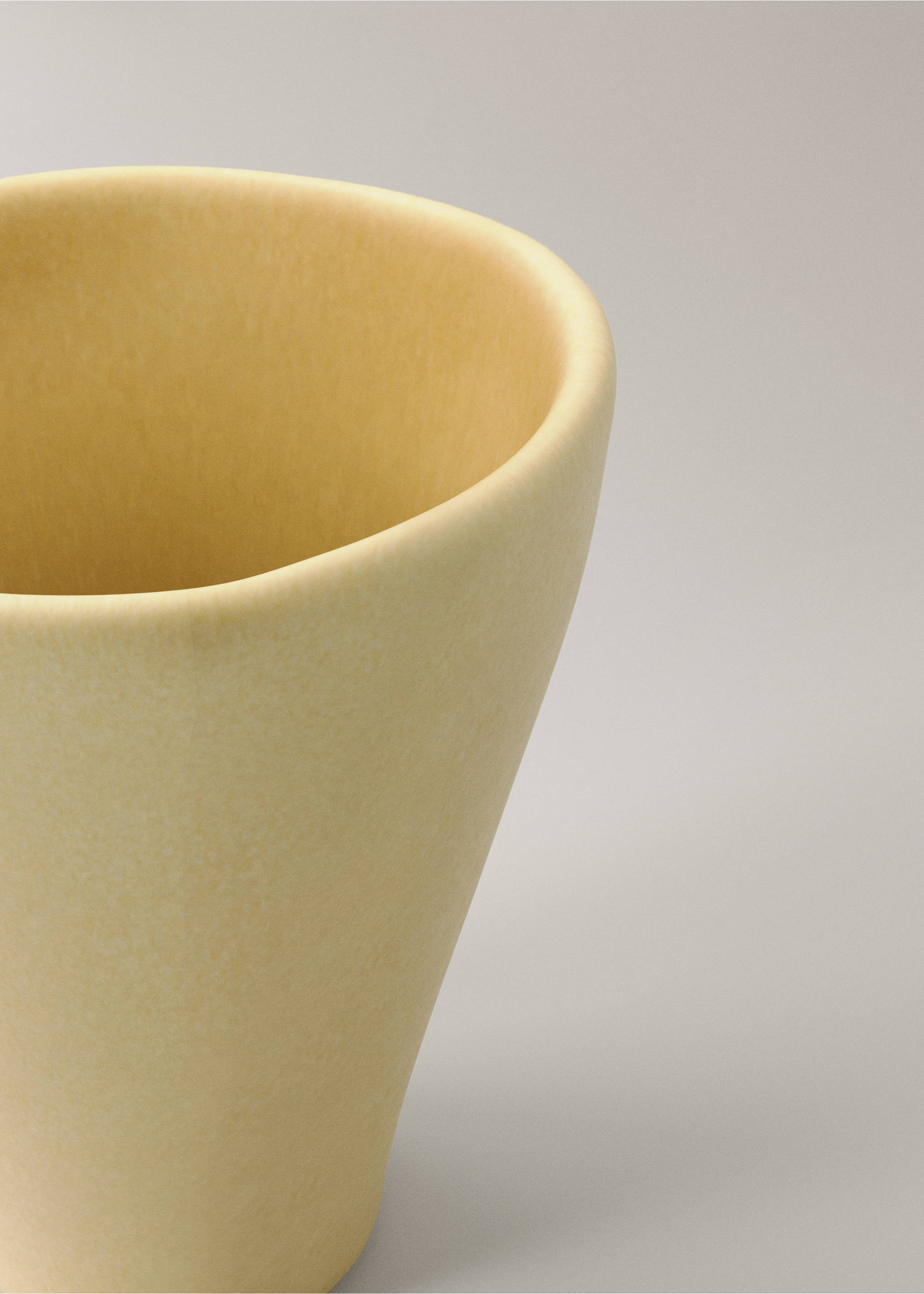 Organic stoneware espresso coffee mug - Details of the article 1, Vanilla. Ref: 17072038-00.