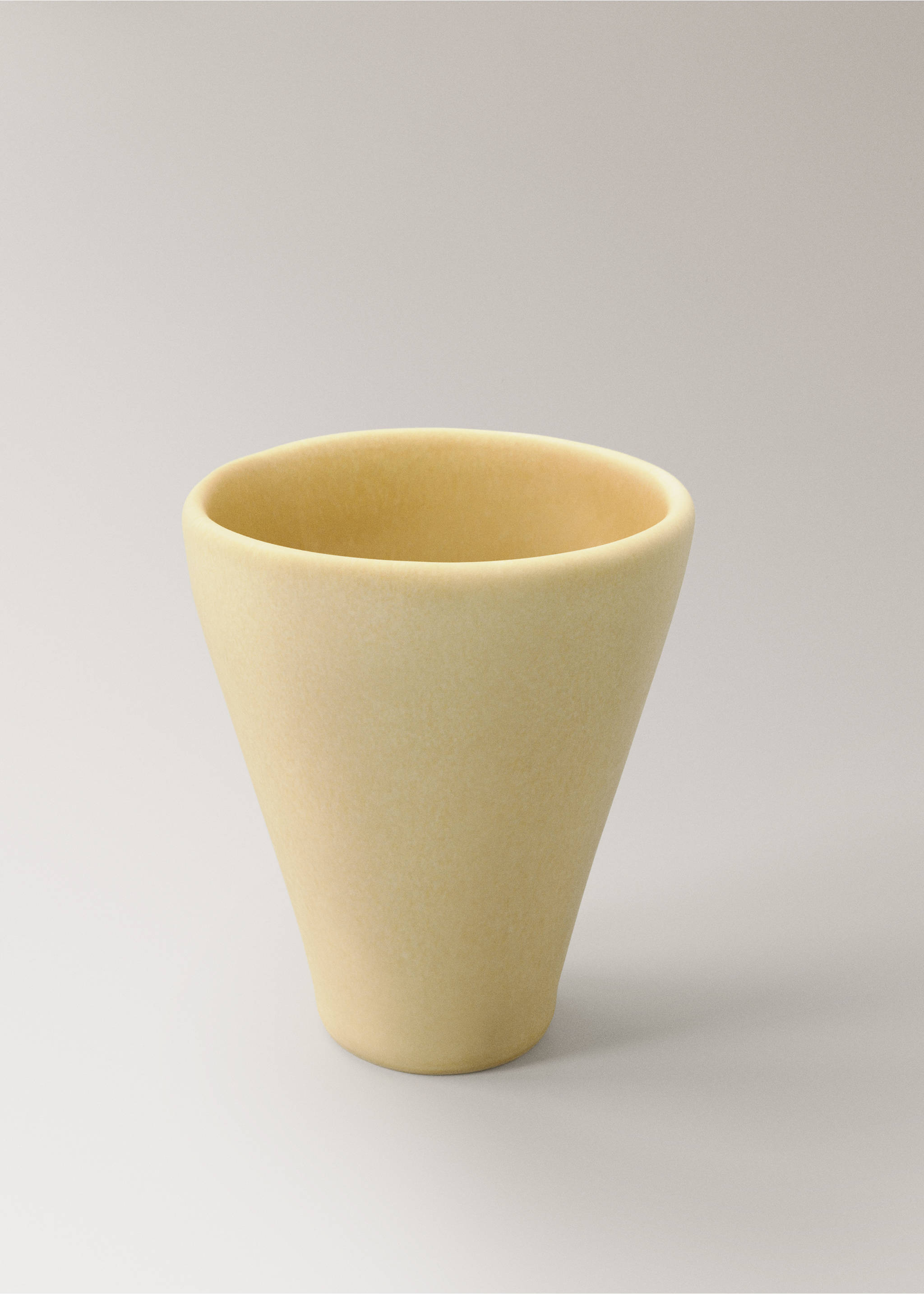 Organic stoneware espresso coffee mug - Details of the article 2, Vanilla. Ref: 17072038-00.