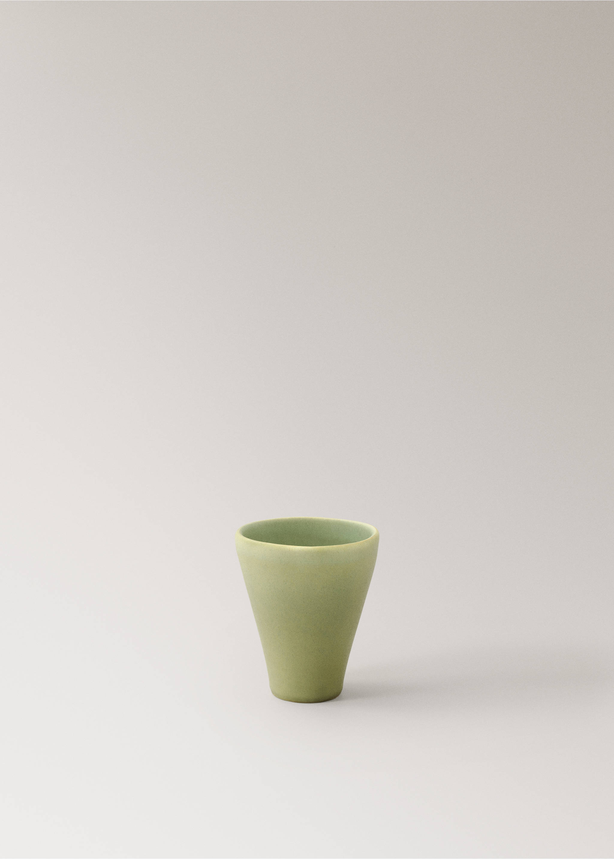 Tasse à café espresso en grès organique - Article sans modèle, Vert. Ref: 17072038-00.