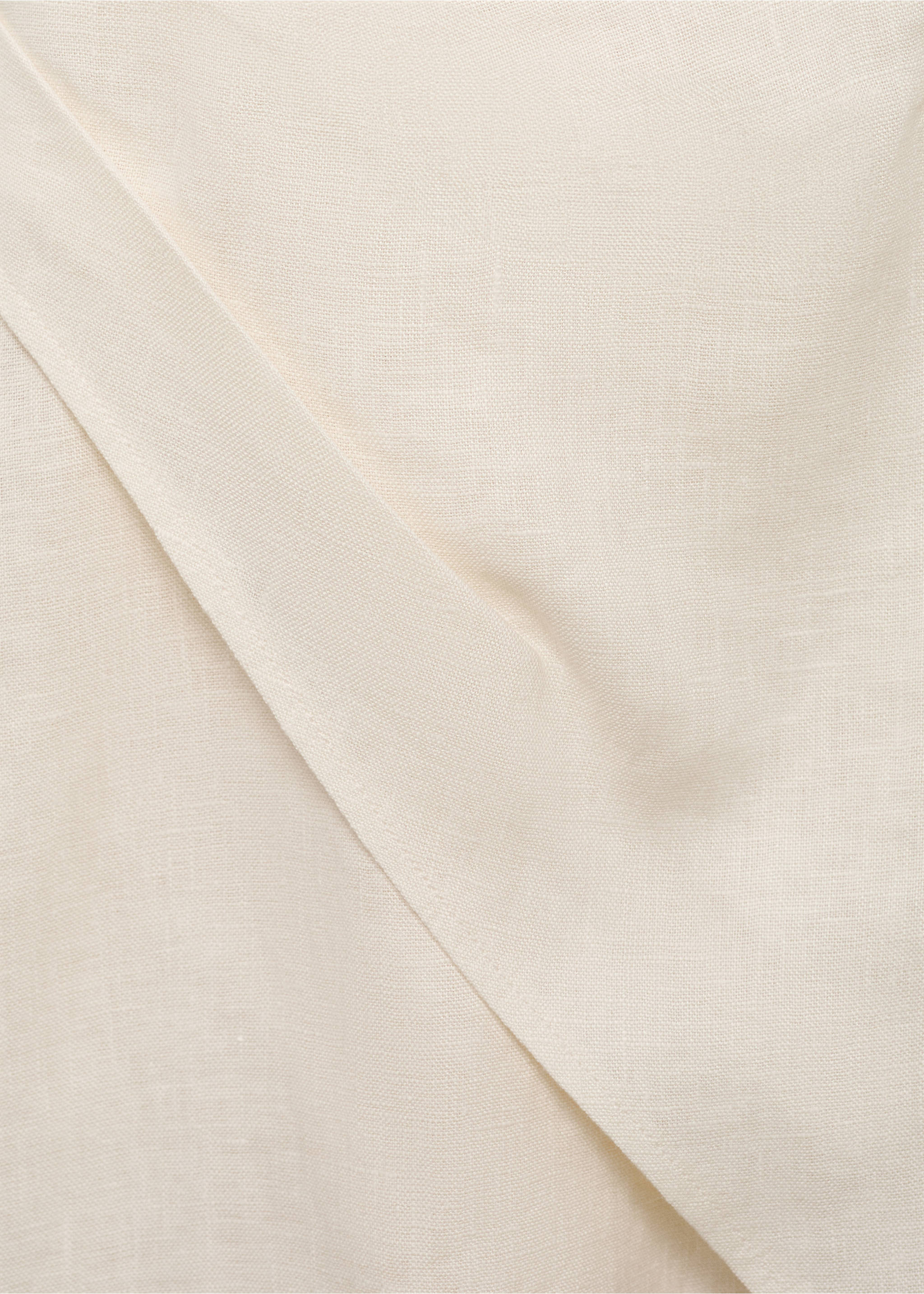 Linen wrap dress - Details of the article 0, Ecru. Ref: 17072535-00.