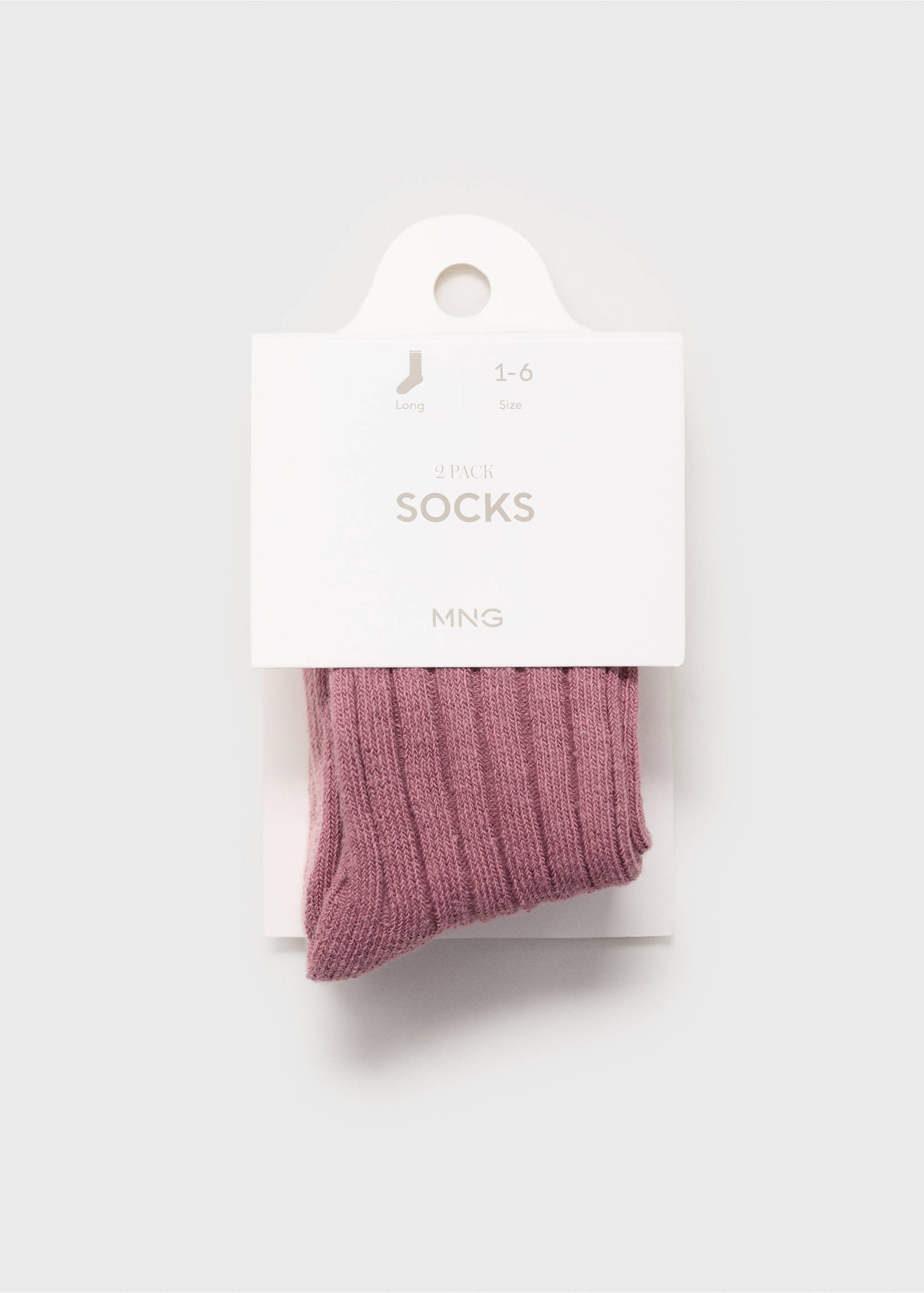 Pack 2 paires de chaussettes côtelées - Détail de l'article 0, Rose. Ref: 17072540-00.