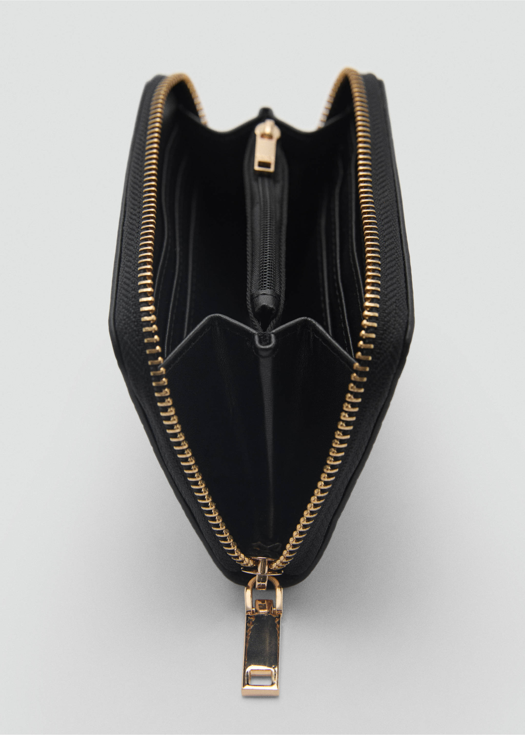 Portefeuille moyen effet croco - Détail de l'article 1, Noir. Ref: 17072545-00.