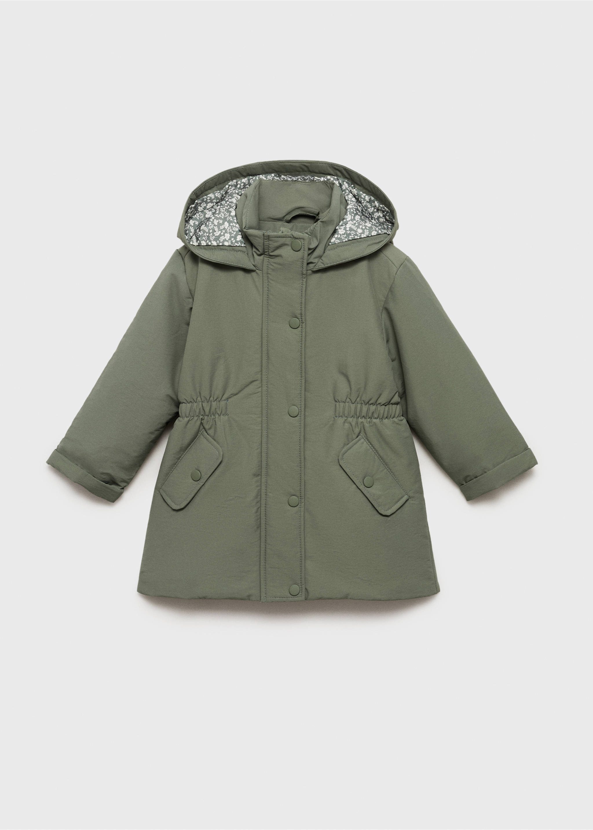 Hooded trench - Article without model, Medium Green. Ref: 17072893-00.
