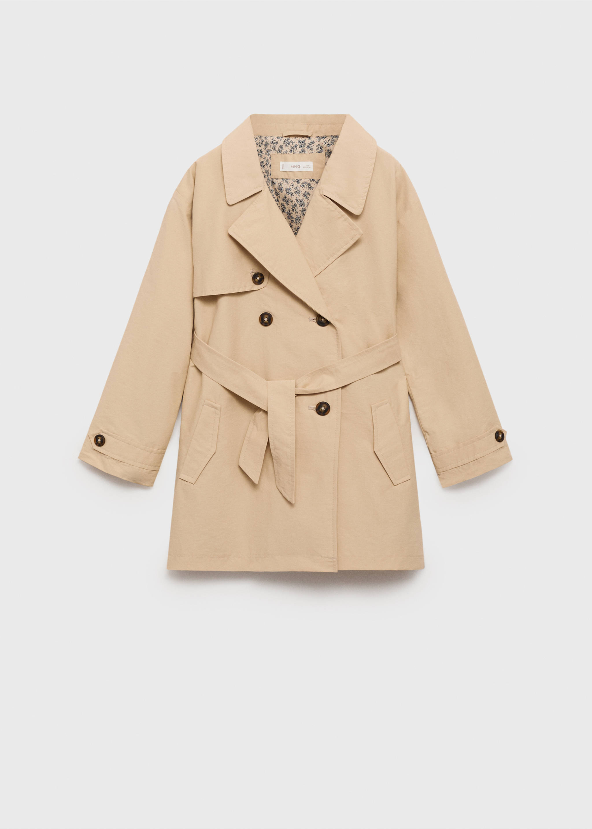 Double-breasted trench coat - Article without model, Light/Pastel Grey. Ref: 17072894-00.