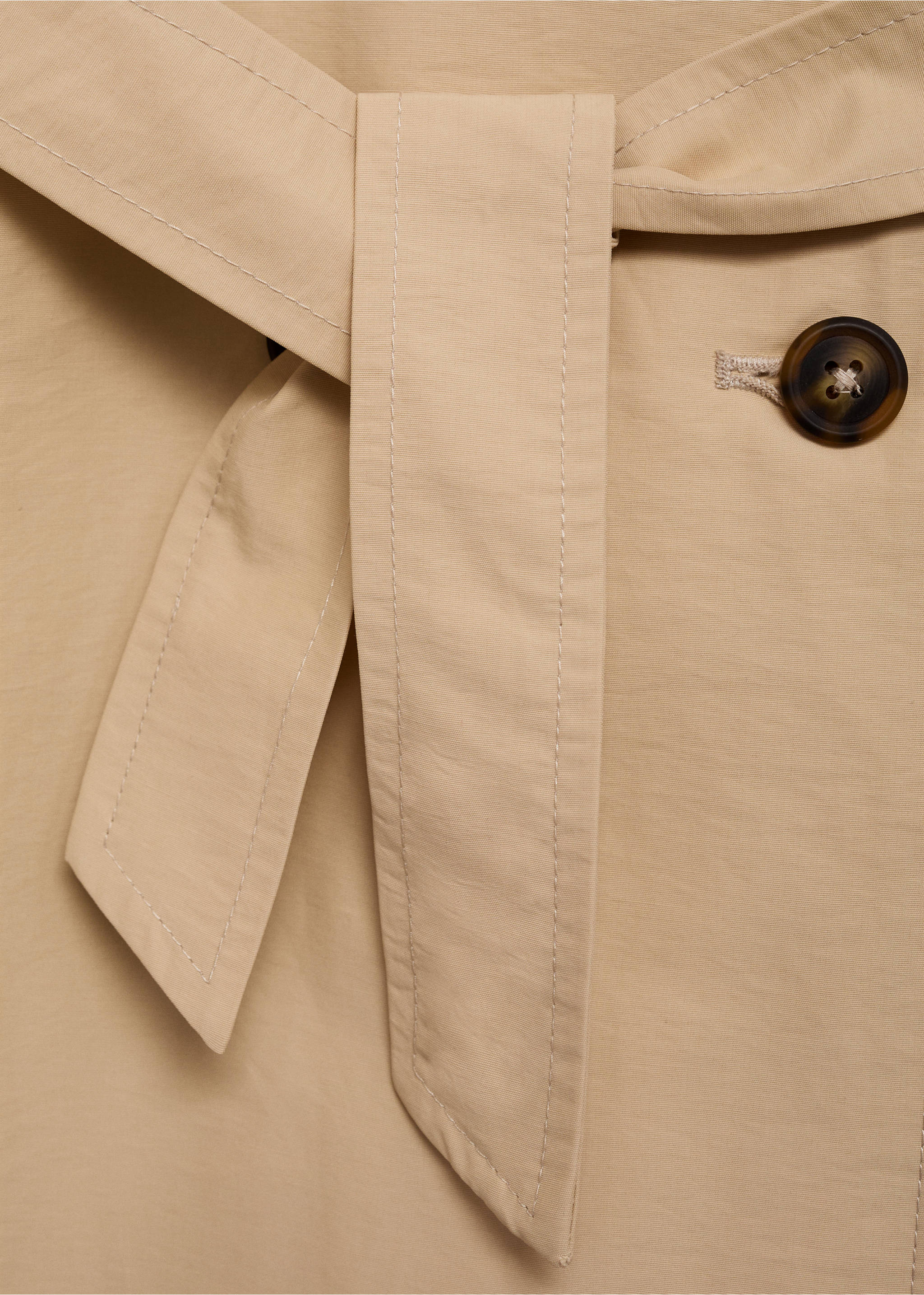 Double-breasted trench coat - Details of the article 0, Light/Pastel Grey. Ref: 17072894-00.